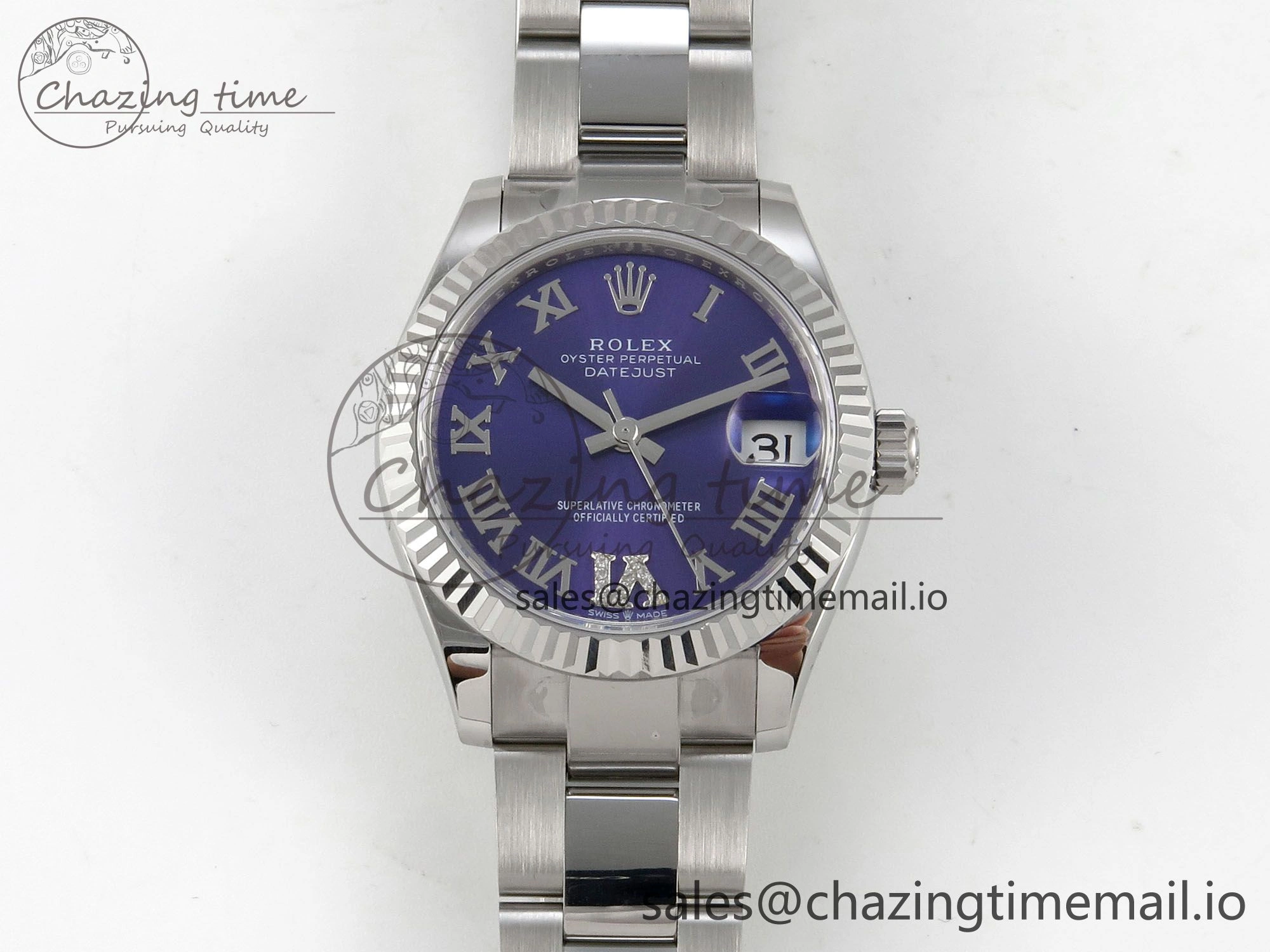 DateJust 31 278274 THBF 1:1 Best Edition 904L Steel Purple Dial on SS Oyster Bracelet HZ Cal. AllSeason 20