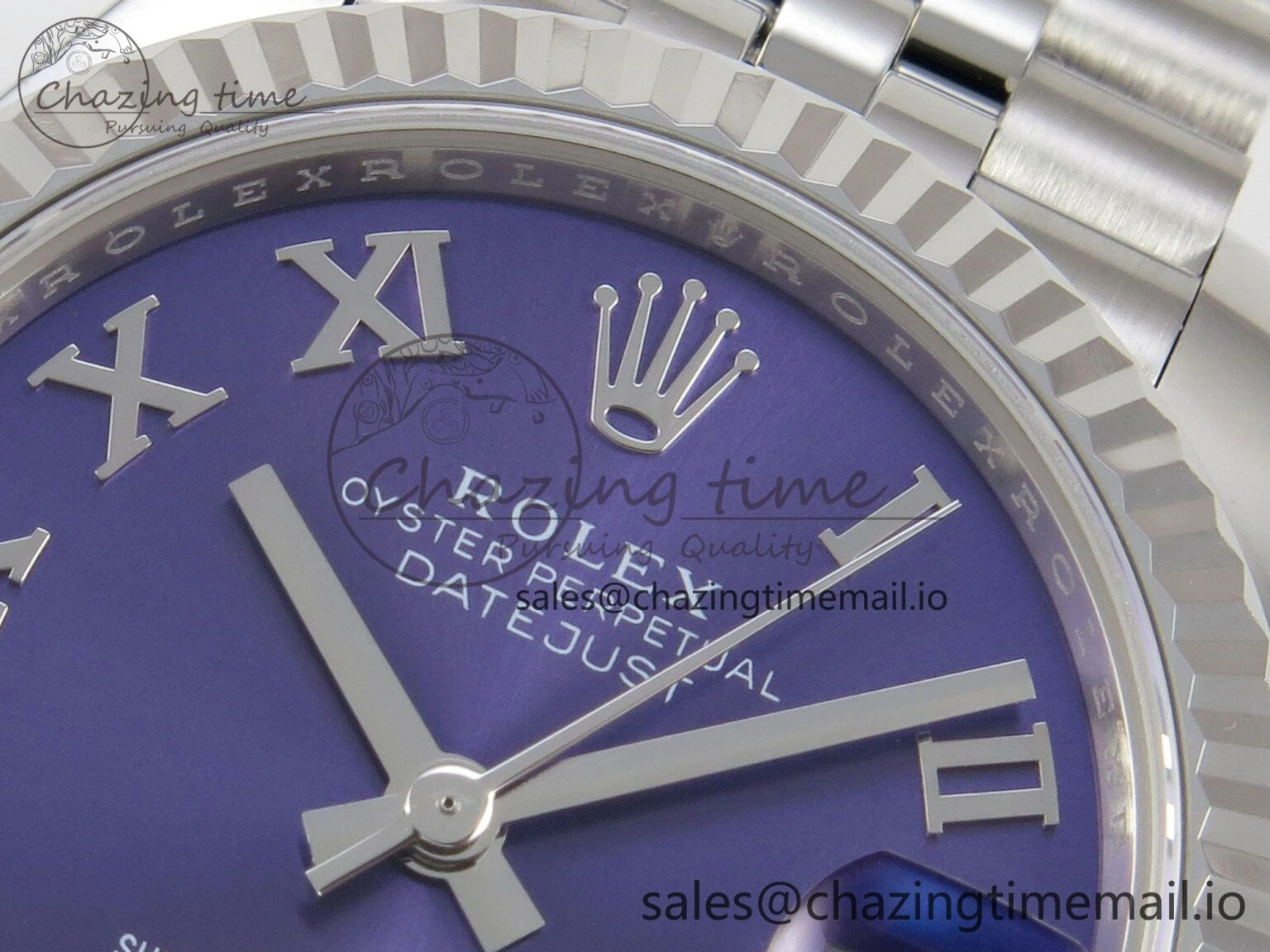 Tailored DateJust 31 278274 THBF 1:1 Best Edition 904L Steel Purple Roman Dial on SS Jubilee Bracelet HZ Cal. 43