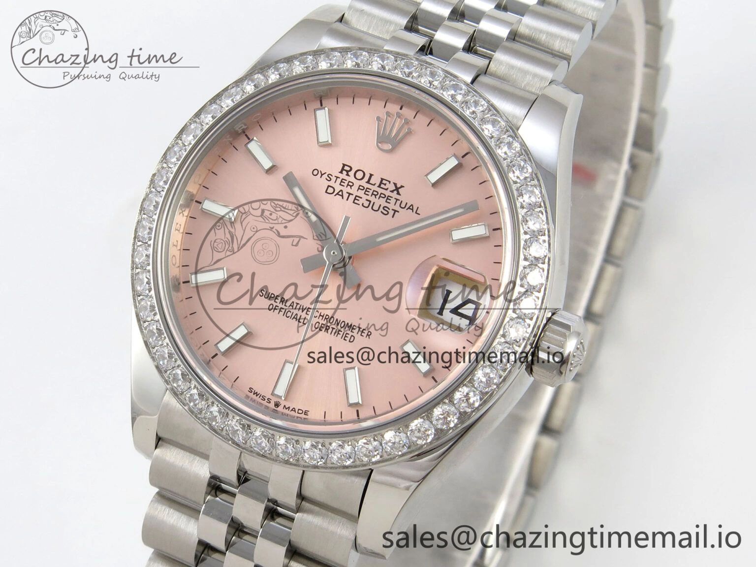 DateJust 31 278274 THBF 1:1 Best Edition 904L Steel RG Dial Stick Marker on SS Jubilee Bracelet HZ Cal. WaterResistant 8