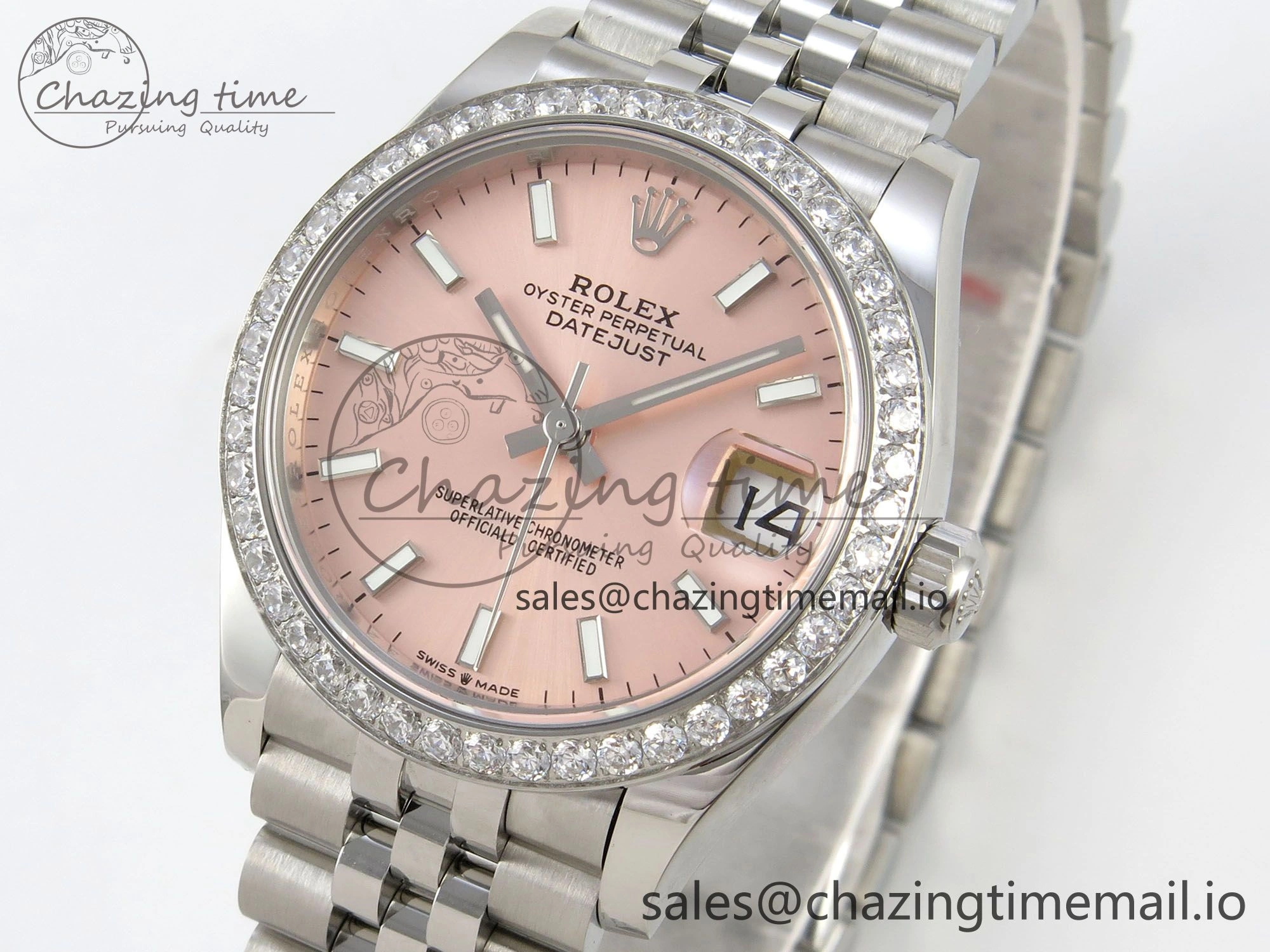 DateJust 31 278274 THBF 1:1 Best Edition 904L Steel RG Dial Stick Marker on SS Jubilee Bracelet HZ Cal. WaterResistant 8