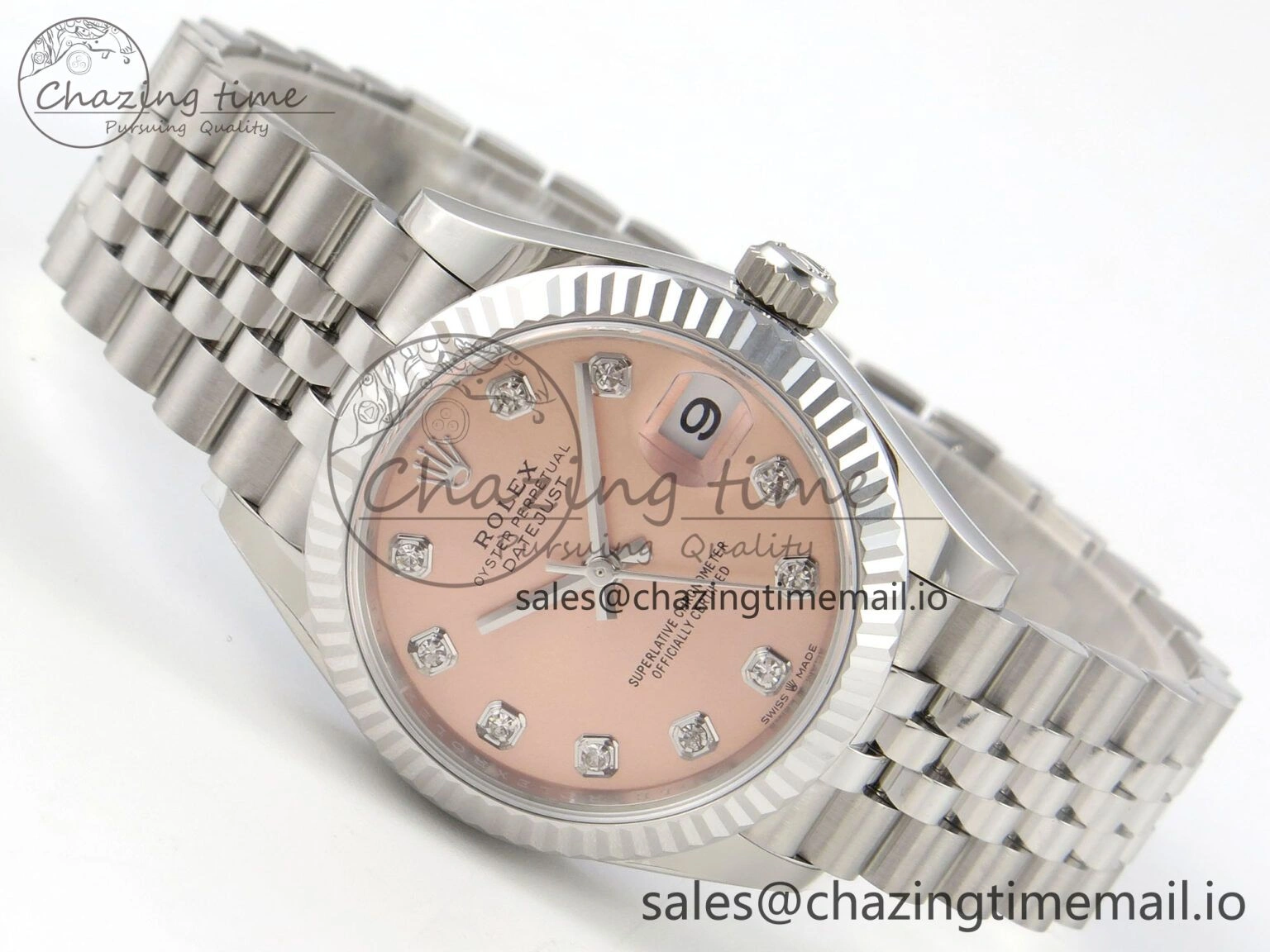 DateJust 31 278274 THBF 1:1 Best Edition 904L Steel RG Diamond Dial on SS Jubilee Bracelet HZ Cal. Refined 3