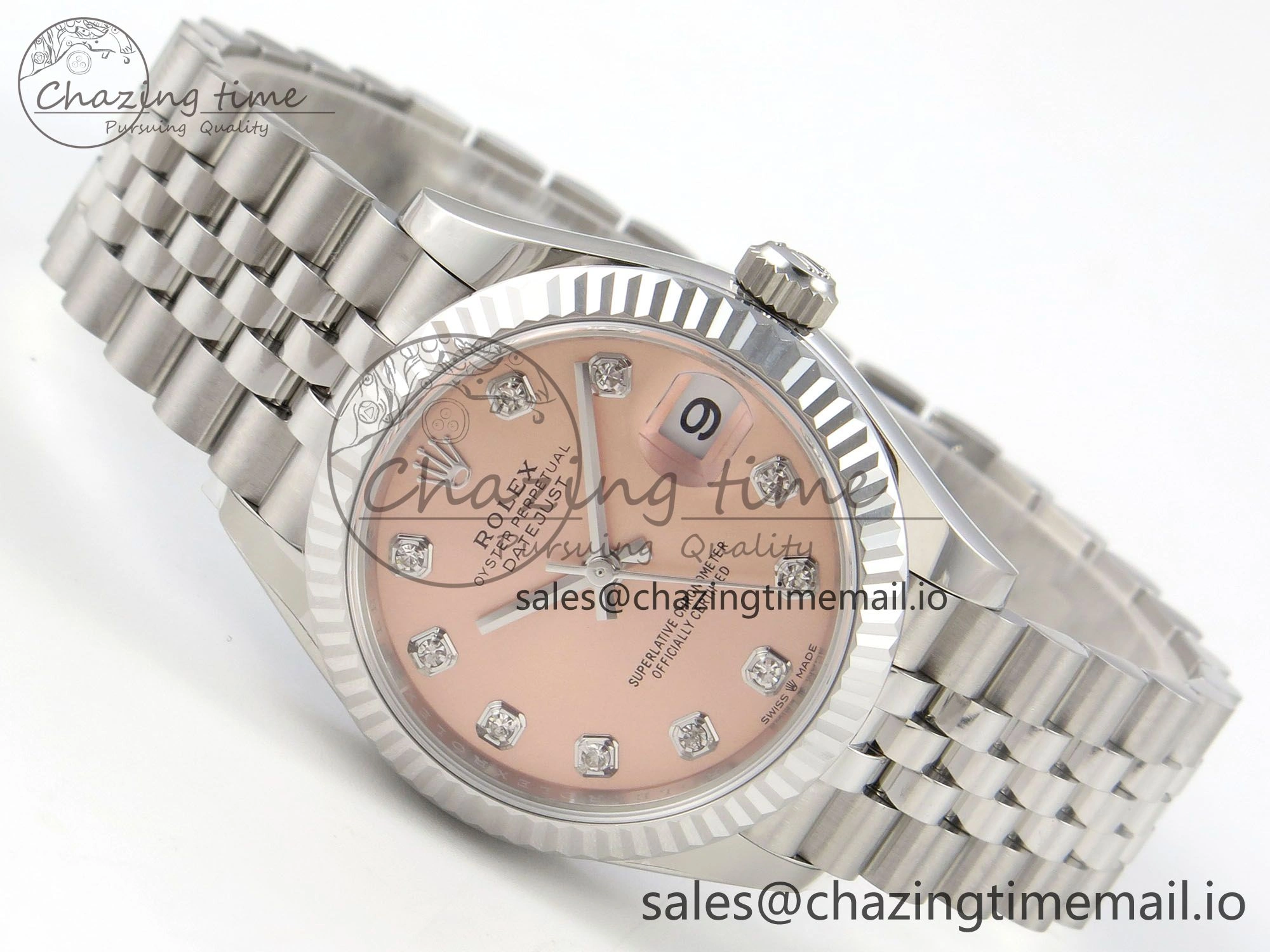 DateJust 31 278274 THBF 1:1 Best Edition 904L Steel RG Diamond Dial on SS Jubilee Bracelet HZ Cal. Refined 3