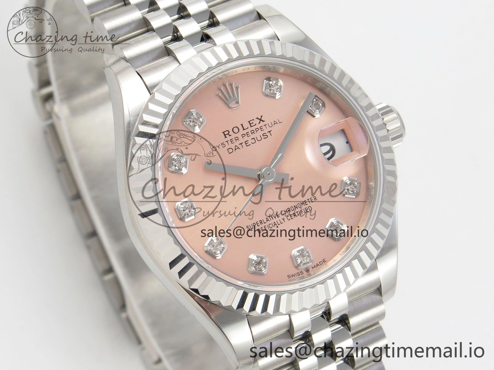 DateJust 31 278274 THBF 1:1 Best Edition 904L Steel RG Diamond Dial on SS Jubilee Bracelet HZ Cal. Refined 3
