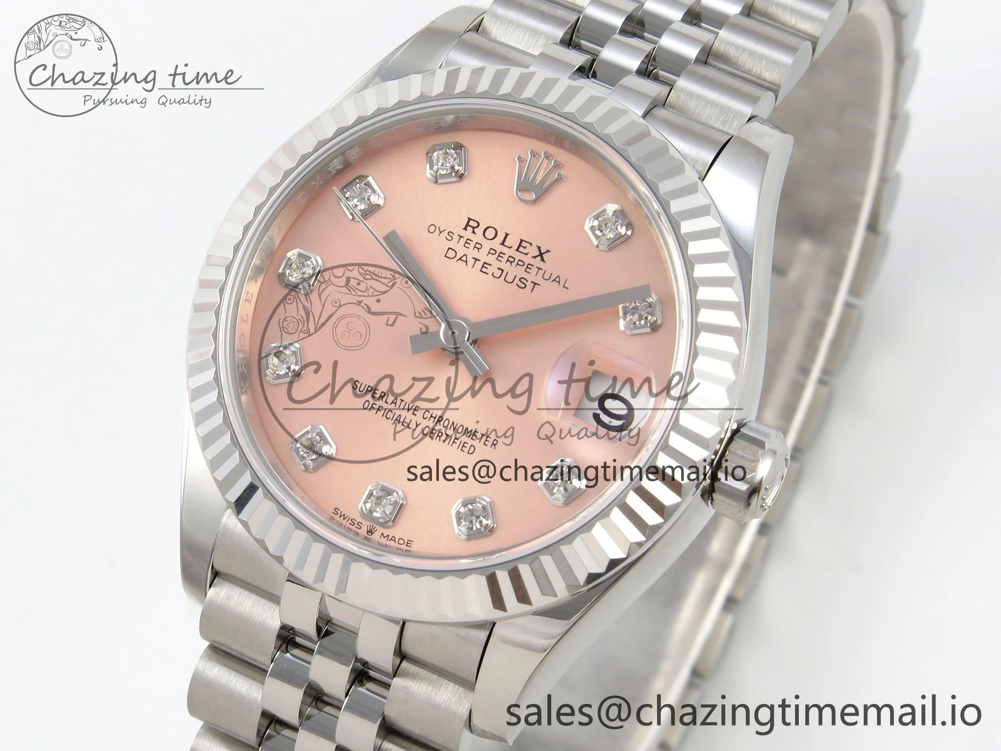 DateJust 31 278274 THBF 1:1 Best Edition 904L Steel RG Diamond Dial on SS Jubilee Bracelet HZ Cal. Refined 3