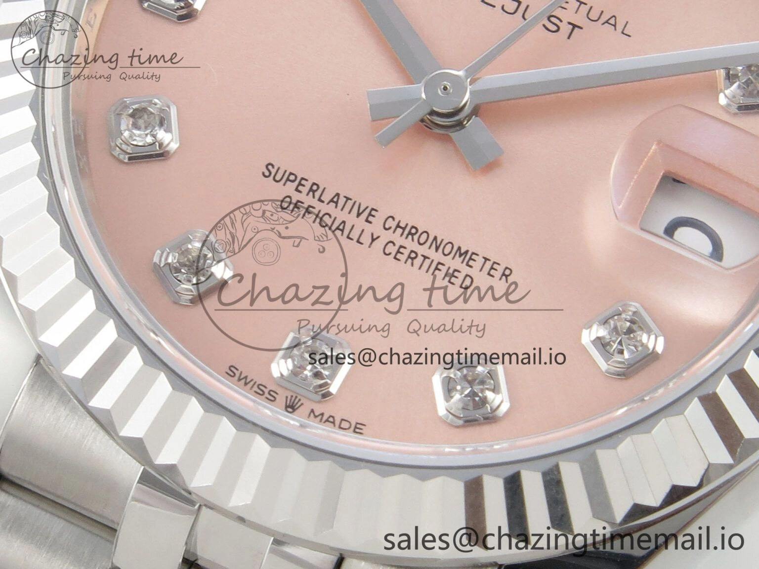 DateJust 31 278274 THBF 1:1 Best Edition 904L Steel RG Diamond Dial on SS Jubilee Bracelet HZ Cal. Refined 3