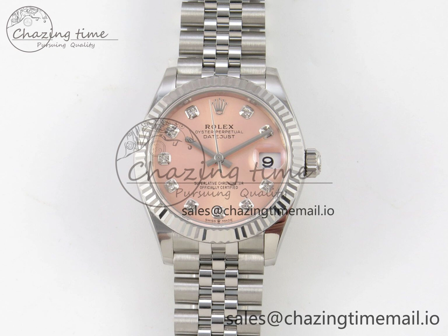 DateJust 31 278274 THBF 1:1 Best Edition 904L Steel RG Diamond Dial on SS Jubilee Bracelet HZ Cal. Refined 3
