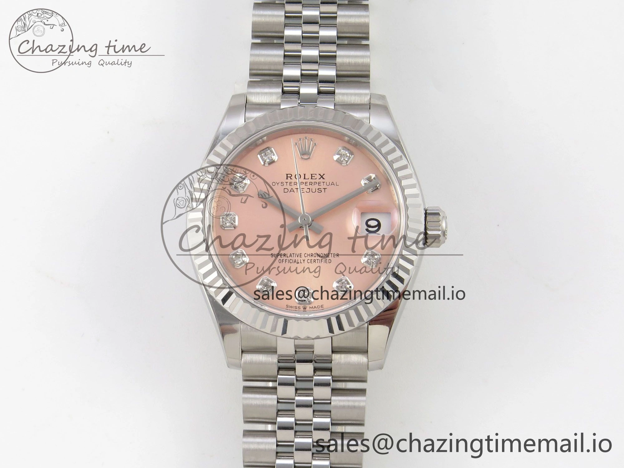 DateJust 31 278274 THBF 1:1 Best Edition 904L Steel RG Diamond Dial on SS Jubilee Bracelet HZ Cal. Refined 3