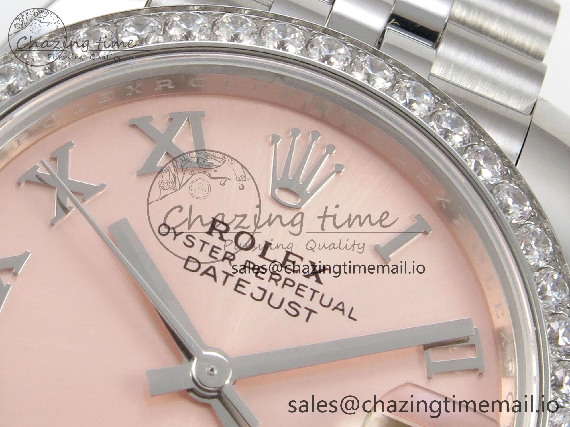 FreshLook DateJust 31 278274 THBF 1:1 Best Edition 904L Steel RG Roman Dial Diamonds Bezel on SS Jubilee Bracelet HZ Cal. 37