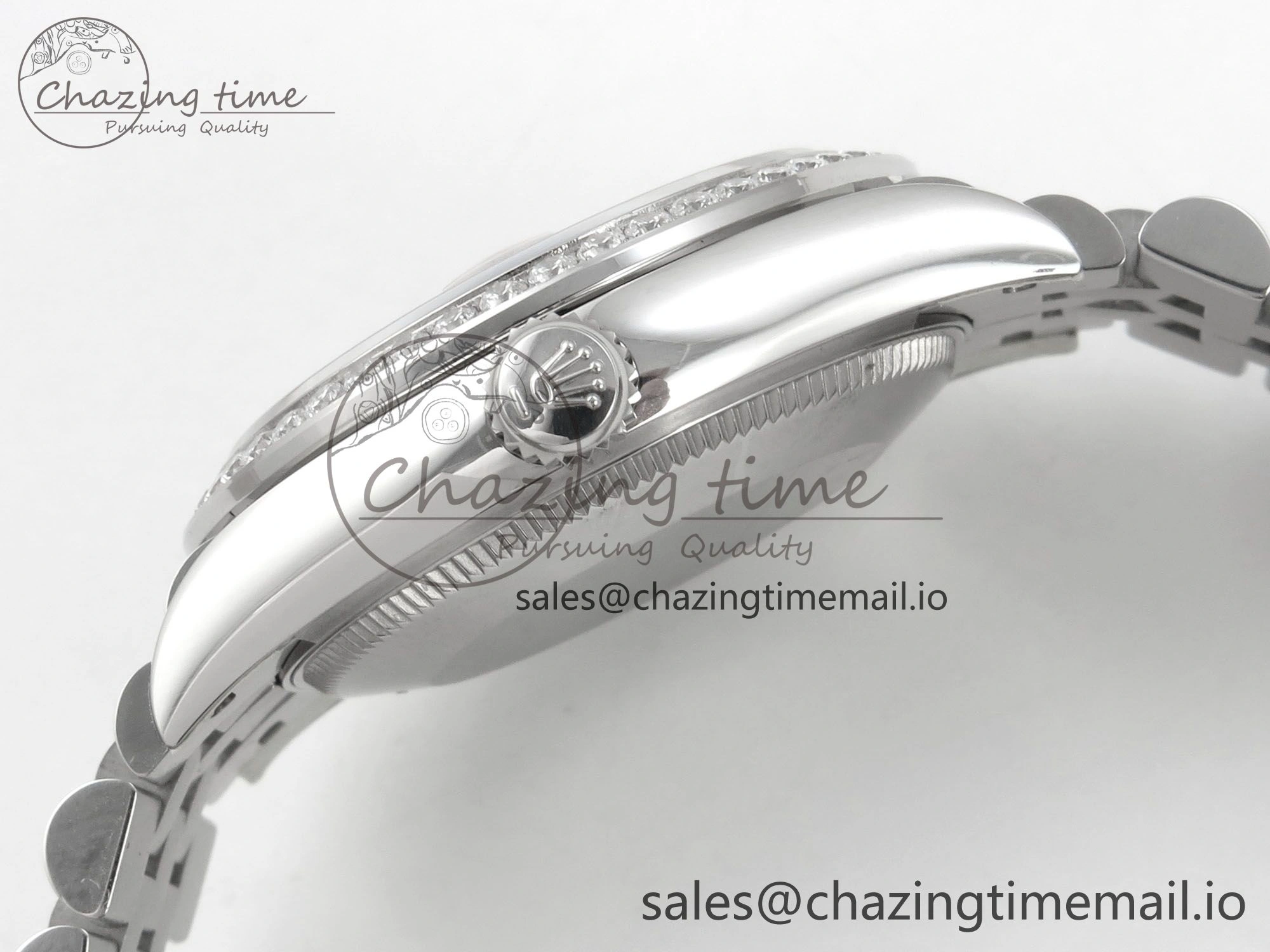 FreshLook DateJust 31 278274 THBF 1:1 Best Edition 904L Steel RG Roman Dial Diamonds Bezel on SS Jubilee Bracelet HZ Cal. 37