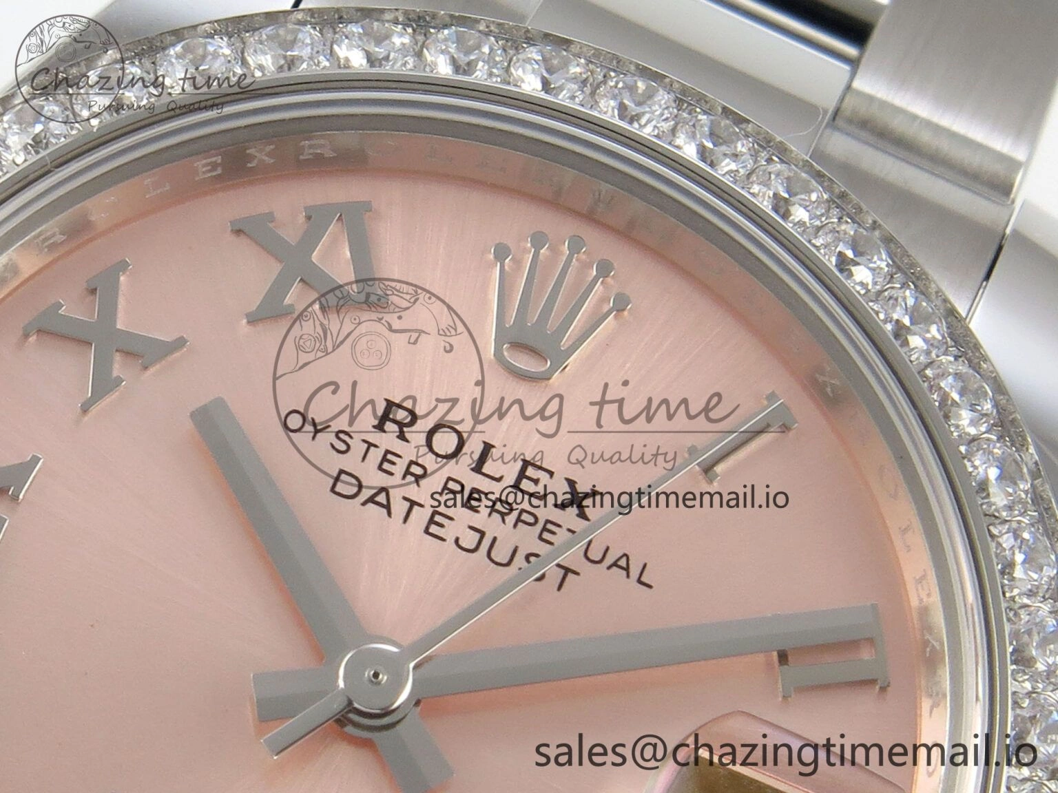 ModernLook DateJust 31 278274 THBF 1:1 Best Edition 904L Steel RG Roman Dial Diamonds Bezel on SS Oyster Bracelet HZ Cal. 11