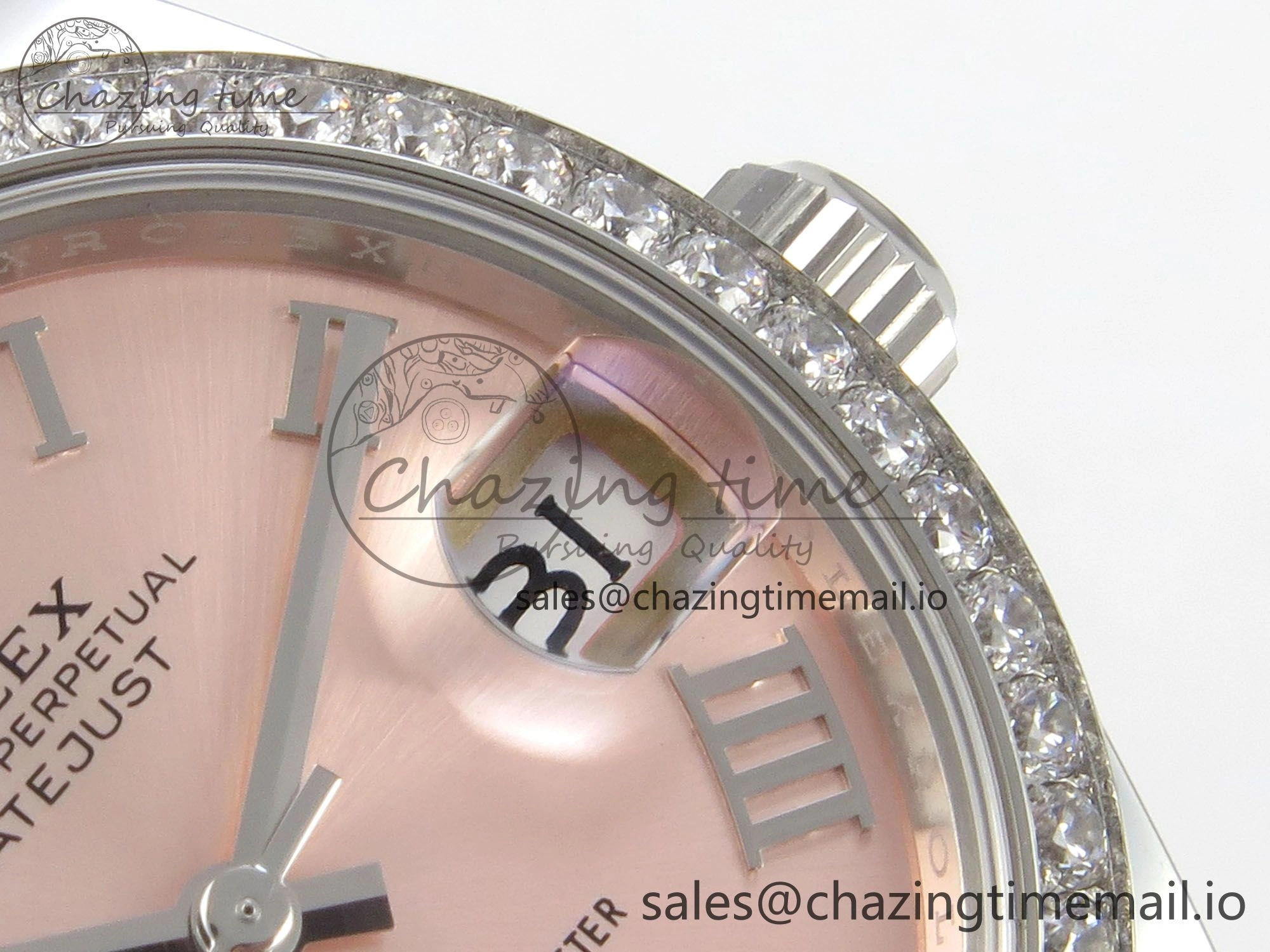 ModernLook DateJust 31 278274 THBF 1:1 Best Edition 904L Steel RG Roman Dial Diamonds Bezel on SS Oyster Bracelet HZ Cal. 11