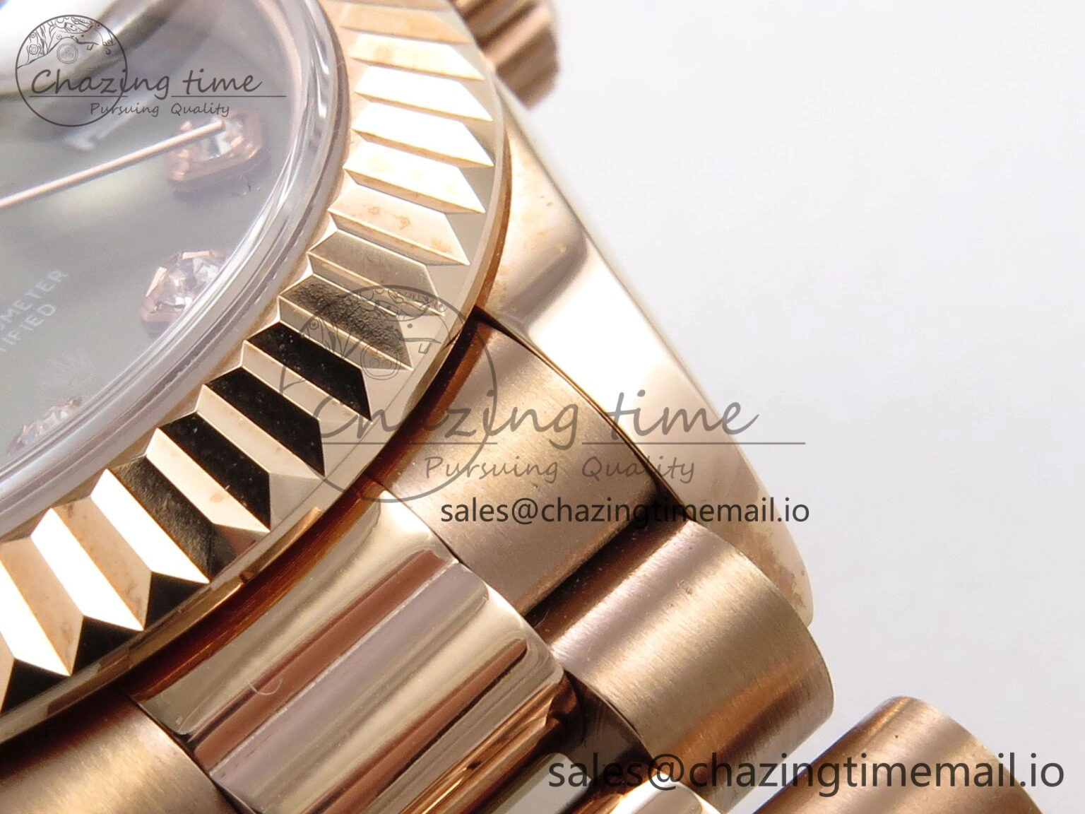 Thermal DateJust 31 278275 RG GMF 1:1 Best Edition 904L Steel Green Diamonds Dial on Jubilee Bracelet A 1144