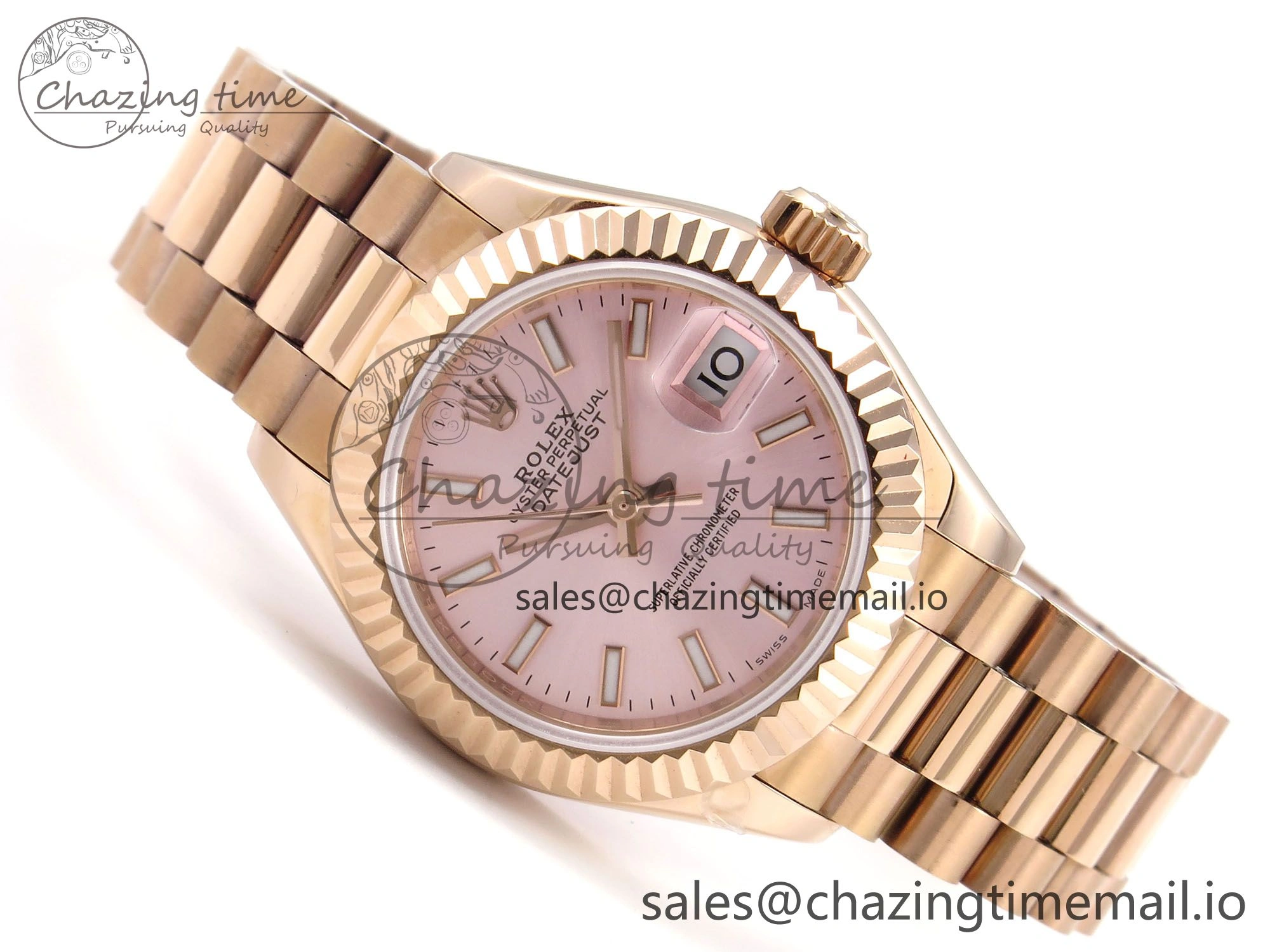 DateJust 31 278275 RG GMF 1:1 Best Edition 904L Steel Pink Stick Dial on Jubilee Bracelet A WaterResistant 1147