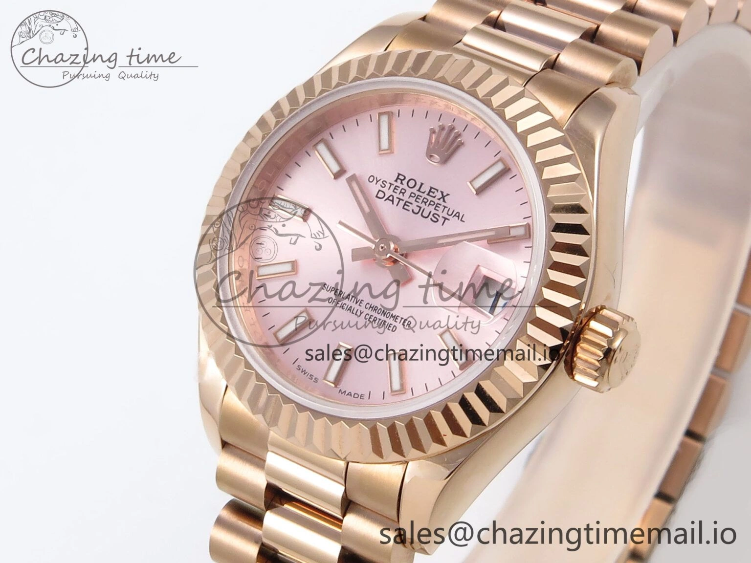 DateJust 31 278275 RG GMF 1:1 Best Edition 904L Steel Pink Stick Dial on Jubilee Bracelet A WaterResistant 1147