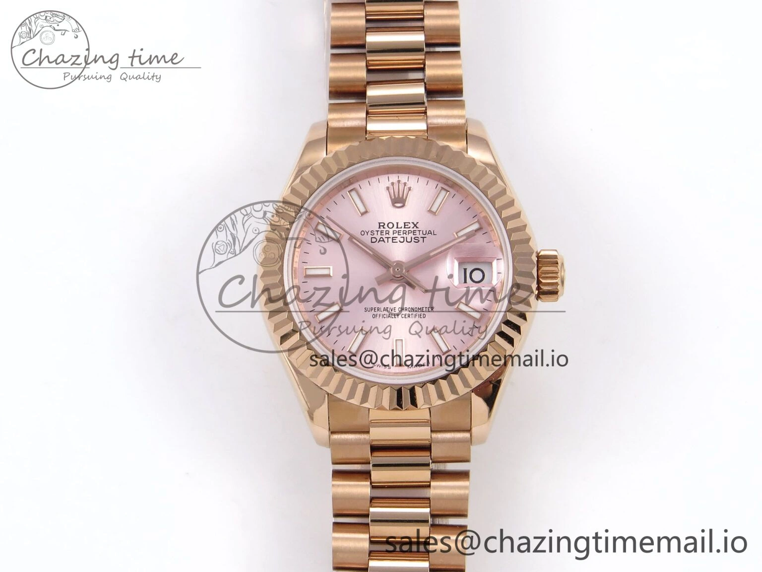 DateJust 31 278275 RG GMF 1:1 Best Edition 904L Steel Pink Stick Dial on Jubilee Bracelet A WaterResistant 1147