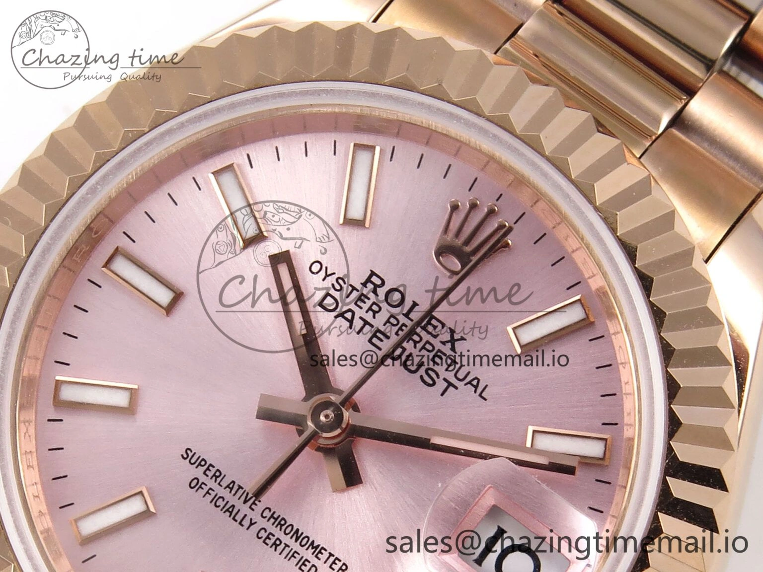 DateJust 31 278275 RG GMF 1:1 Best Edition 904L Steel Pink Stick Dial on Jubilee Bracelet A WaterResistant 1147