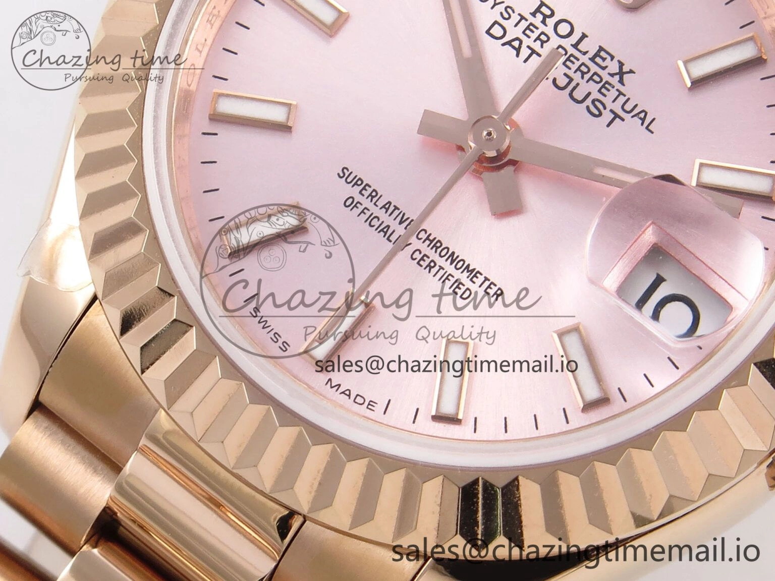 DateJust 31 278275 RG GMF 1:1 Best Edition 904L Steel Pink Stick Dial on Jubilee Bracelet A WaterResistant 1147