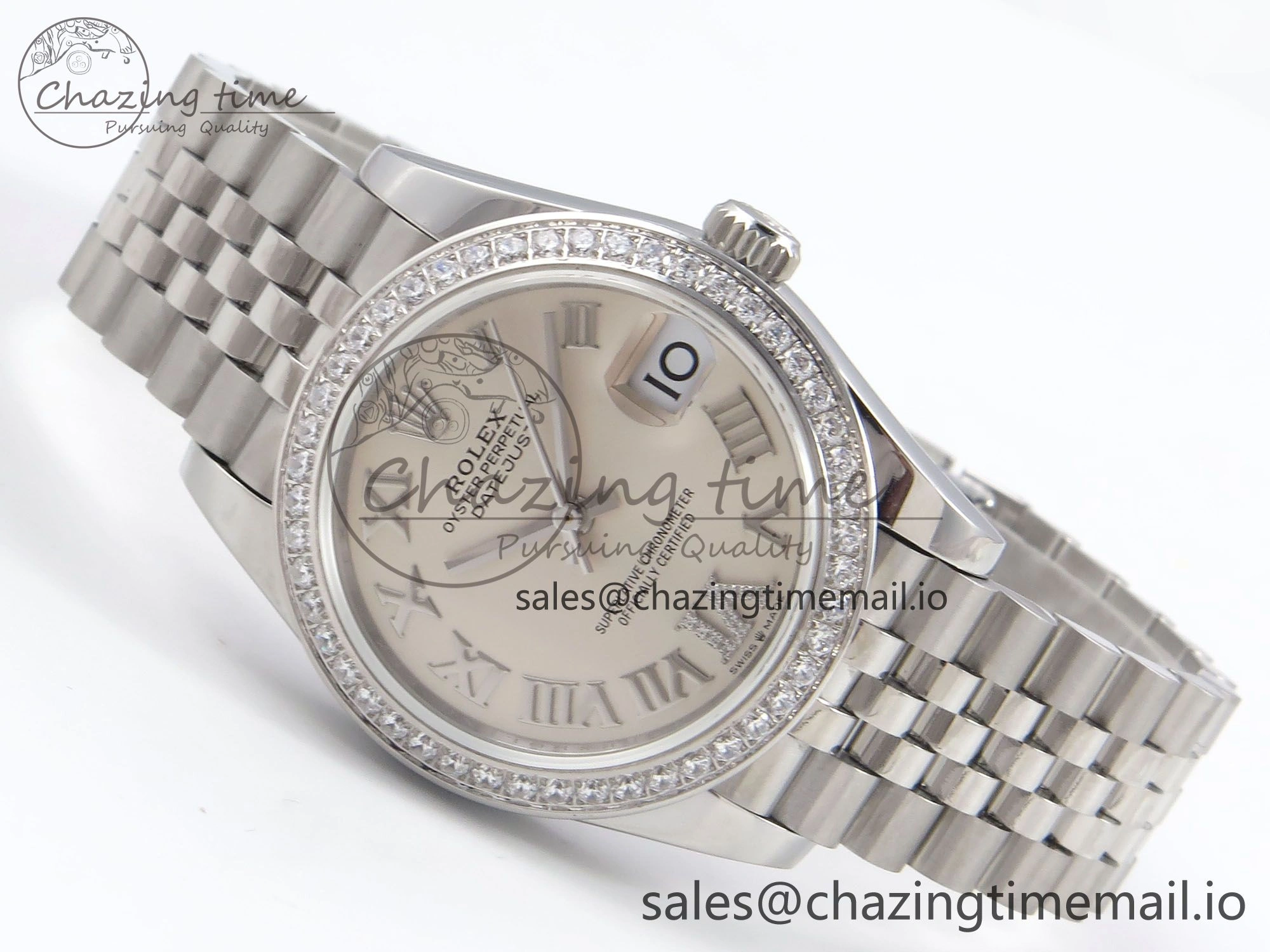 DateJust 31 278289RBR RG GMF 1:1 Best Edition 904L Steel Silver Roman Diamond Dial on Jubilee Bracelet A SoftTouch 1162