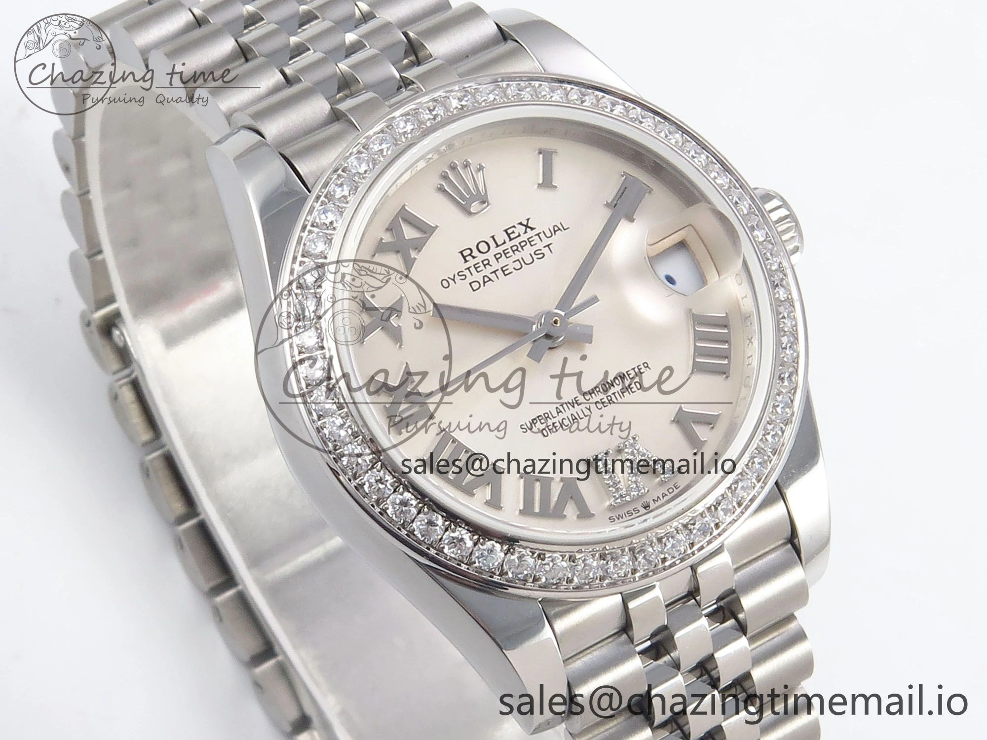 DateJust 31 278289RBR RG GMF 1:1 Best Edition 904L Steel Silver Roman Diamond Dial on Jubilee Bracelet A SoftTouch 1162