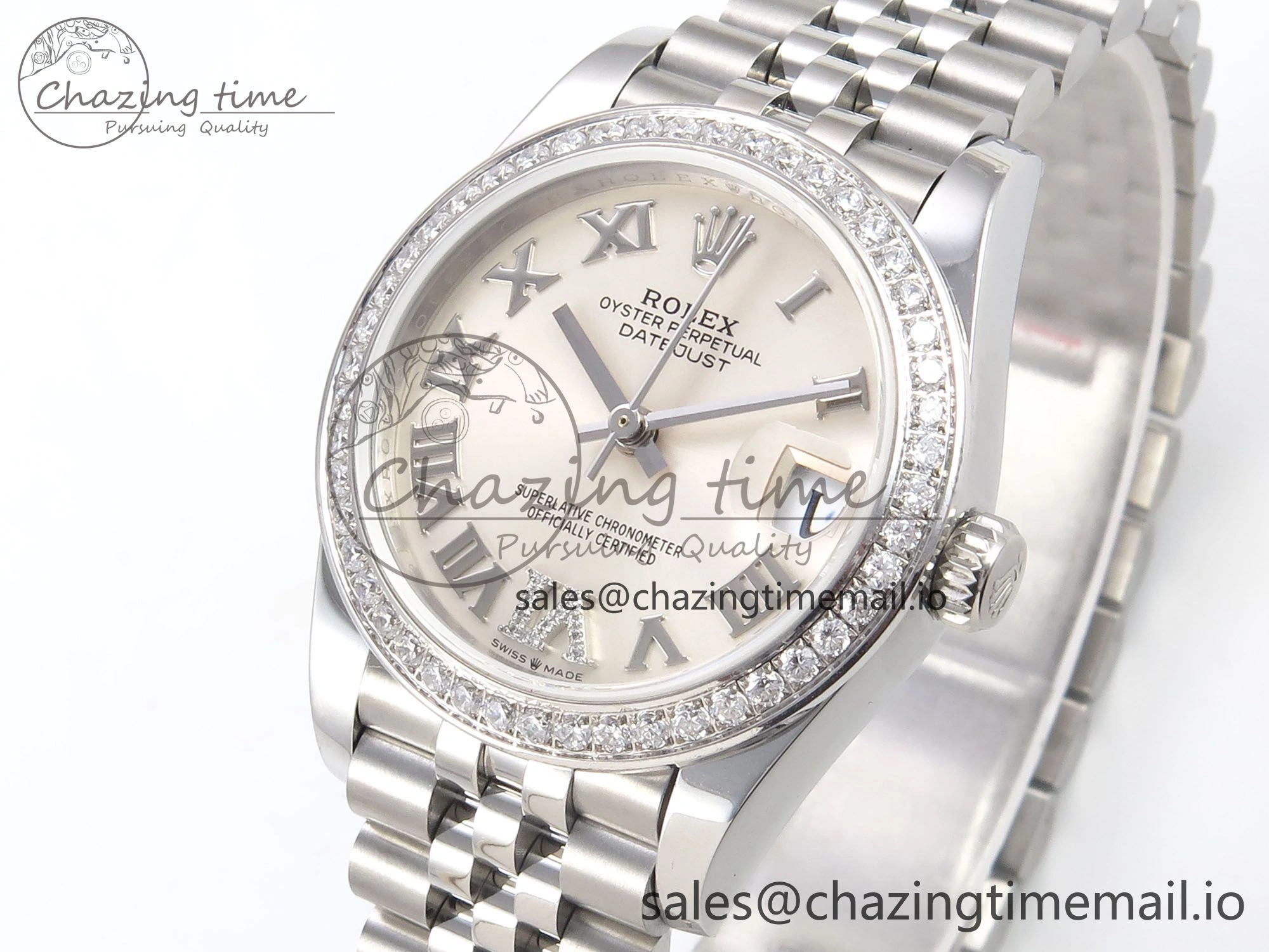 DateJust 31 278289RBR RG GMF 1:1 Best Edition 904L Steel Silver Roman Diamond Dial on Jubilee Bracelet A SoftTouch 1162