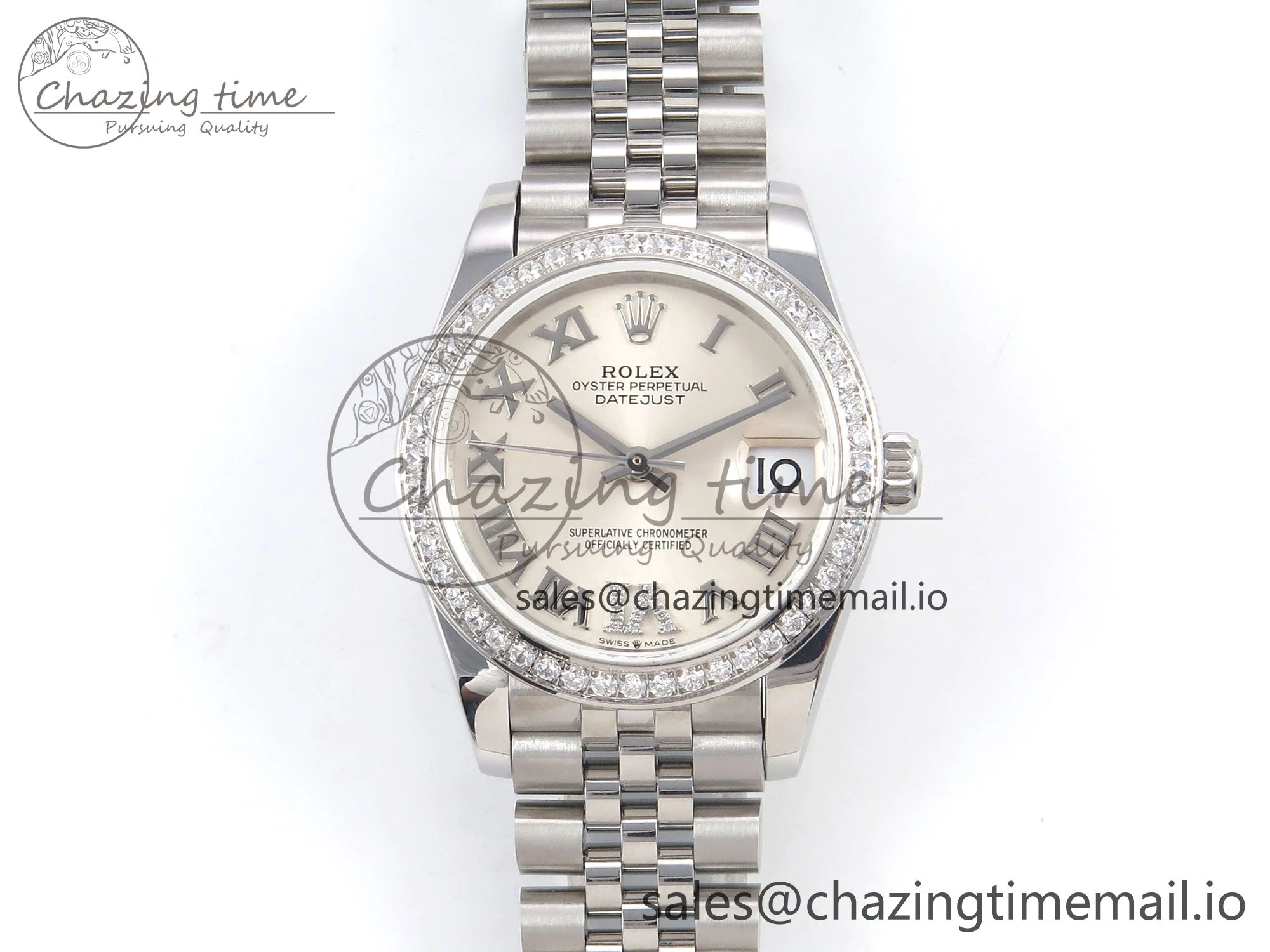 DateJust 31 278289RBR RG GMF 1:1 Best Edition 904L Steel Silver Roman Diamond Dial on Jubilee Bracelet A SoftTouch 1162