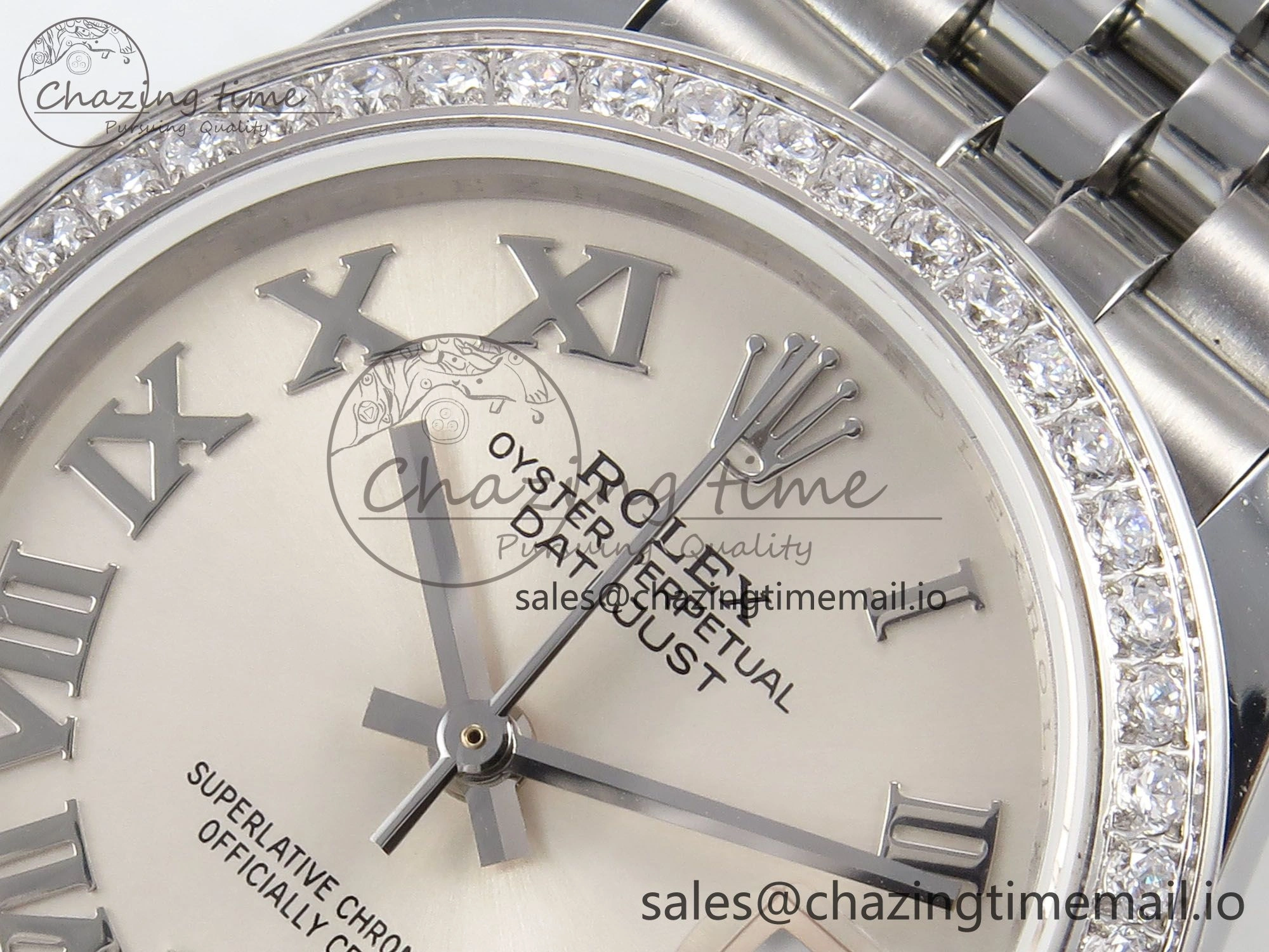 DateJust 31 278289RBR RG GMF 1:1 Best Edition 904L Steel Silver Roman Diamond Dial on Jubilee Bracelet A SoftTouch 1162