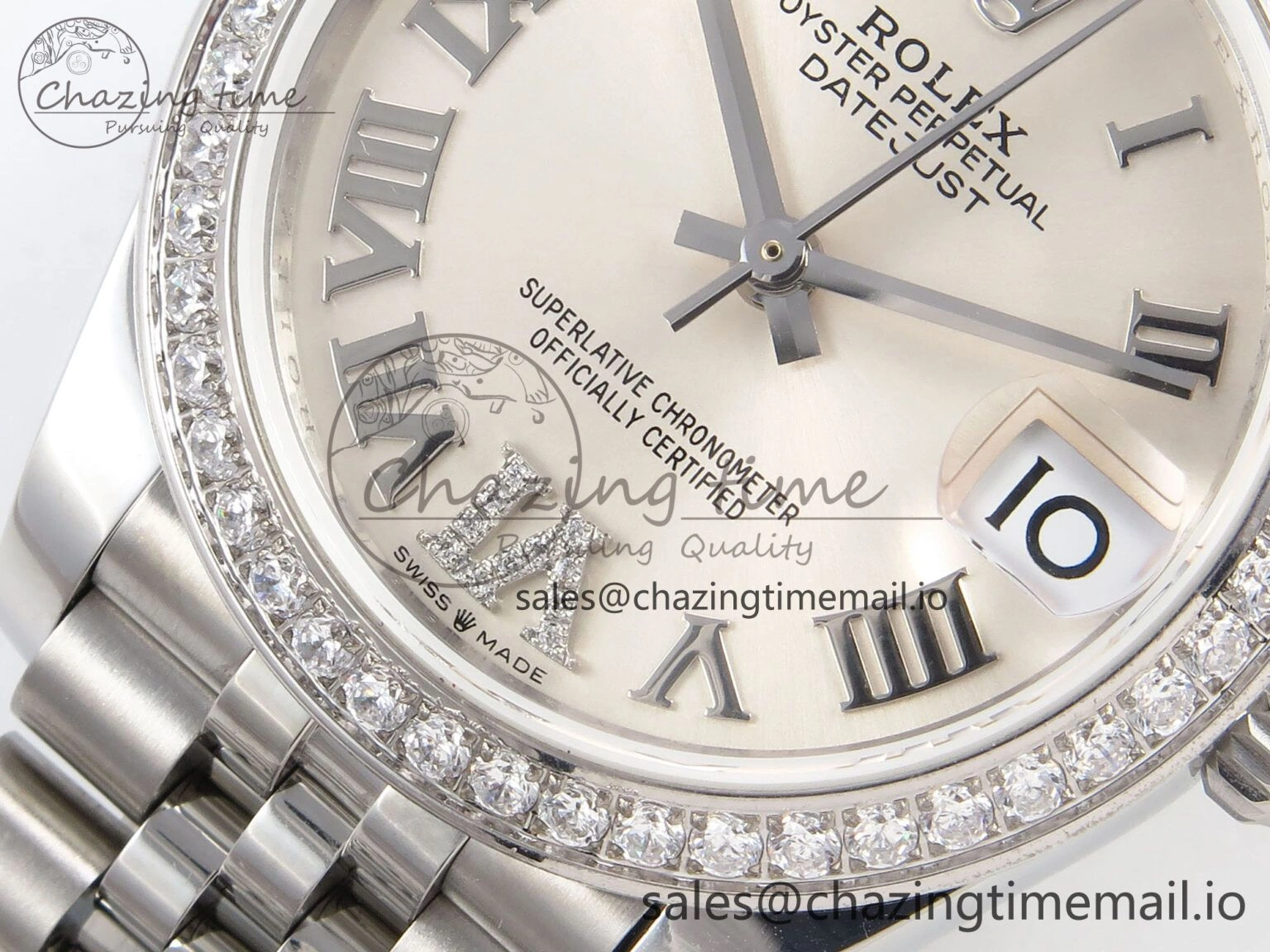 DateJust 31 278289RBR RG GMF 1:1 Best Edition 904L Steel Silver Roman Diamond Dial on Jubilee Bracelet A SoftTouch 1162