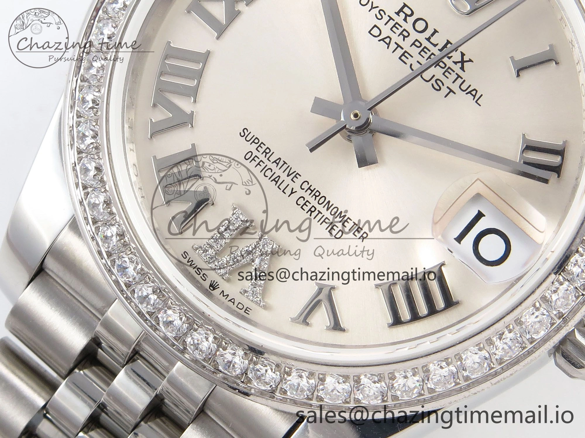 DateJust 31 278289RBR RG GMF 1:1 Best Edition 904L Steel Silver Roman Diamond Dial on Jubilee Bracelet A SoftTouch 1162