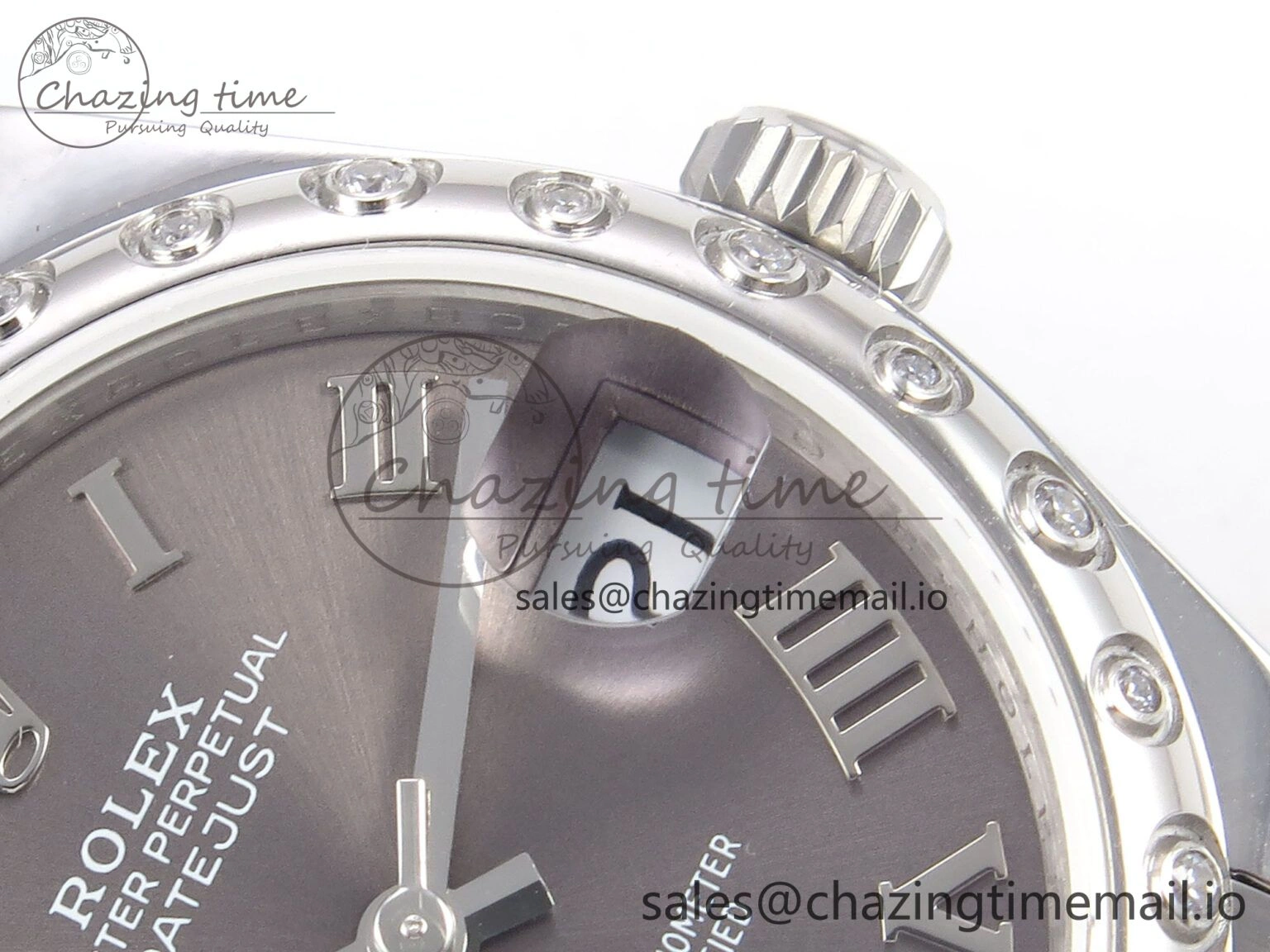 UrbanChic DateJust 31 278344RBR SS GMF 1:1 Best Edition 904L Steel Gray Roman Diamonds Dial on Jubilee Bracelet A 1159