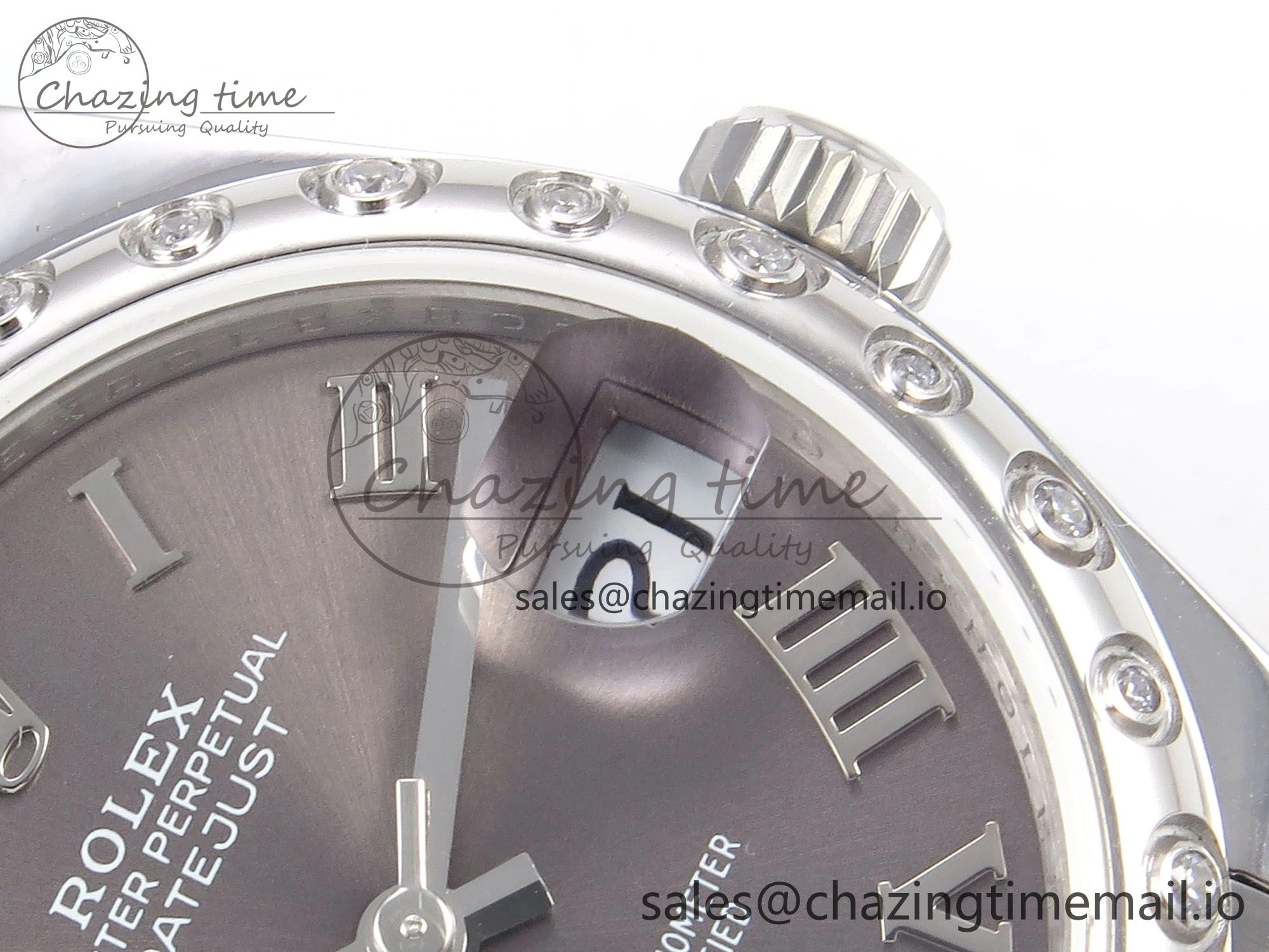 UrbanChic DateJust 31 278344RBR SS GMF 1:1 Best Edition 904L Steel Gray Roman Diamonds Dial on Jubilee Bracelet A 1159
