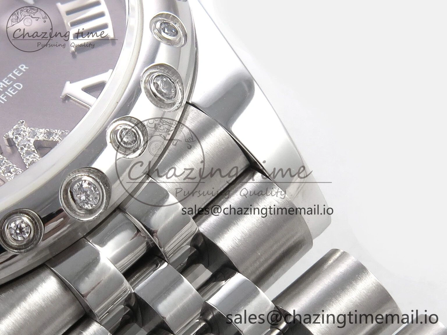UrbanChic DateJust 31 278344RBR SS GMF 1:1 Best Edition 904L Steel Gray Roman Diamonds Dial on Jubilee Bracelet A 1159