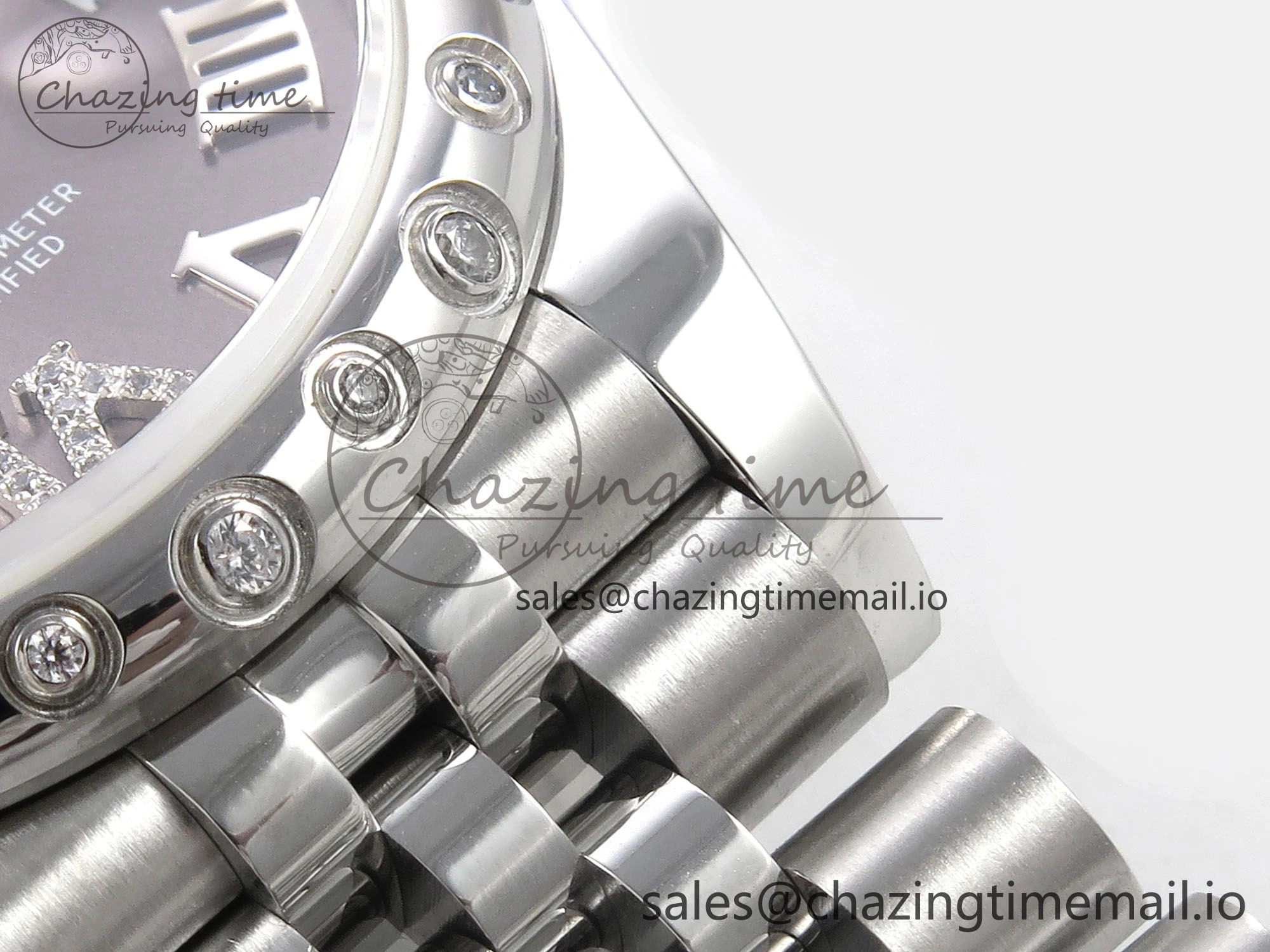 UrbanChic DateJust 31 278344RBR SS GMF 1:1 Best Edition 904L Steel Gray Roman Diamonds Dial on Jubilee Bracelet A 1159