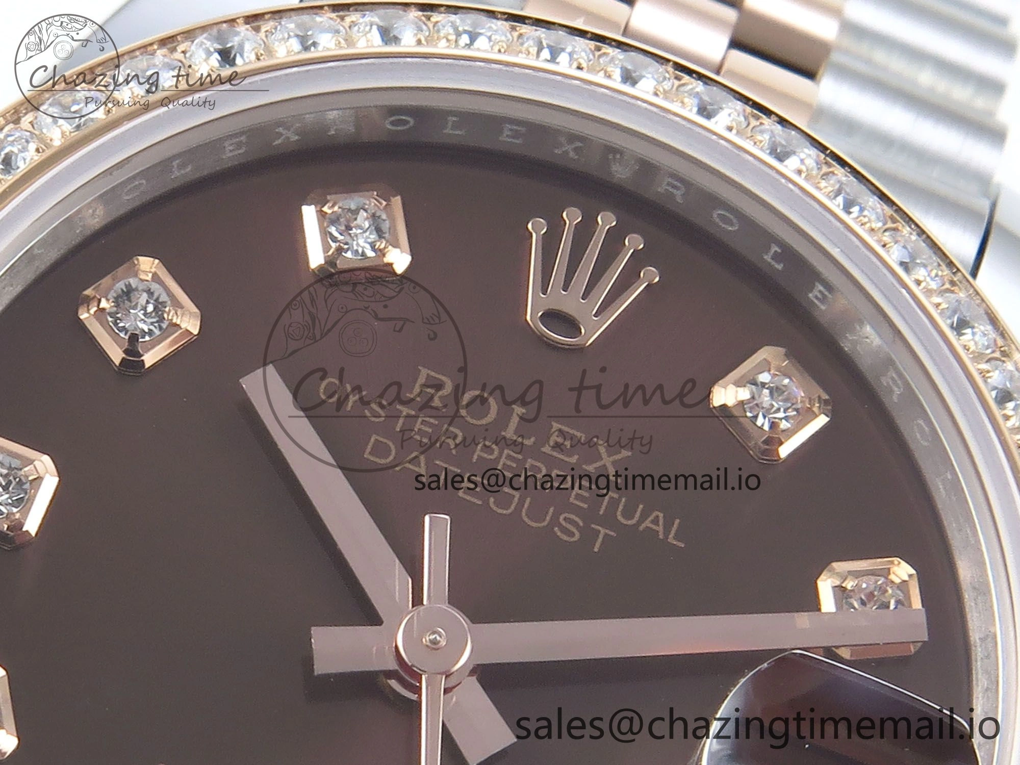 DateJust 31 278381RBR ARF 1:1 Best Edition 904L Steel Brown Diamonds Dial Diamonds Bezel on SS RG Jubilee Bracelet ETA Stylish 394