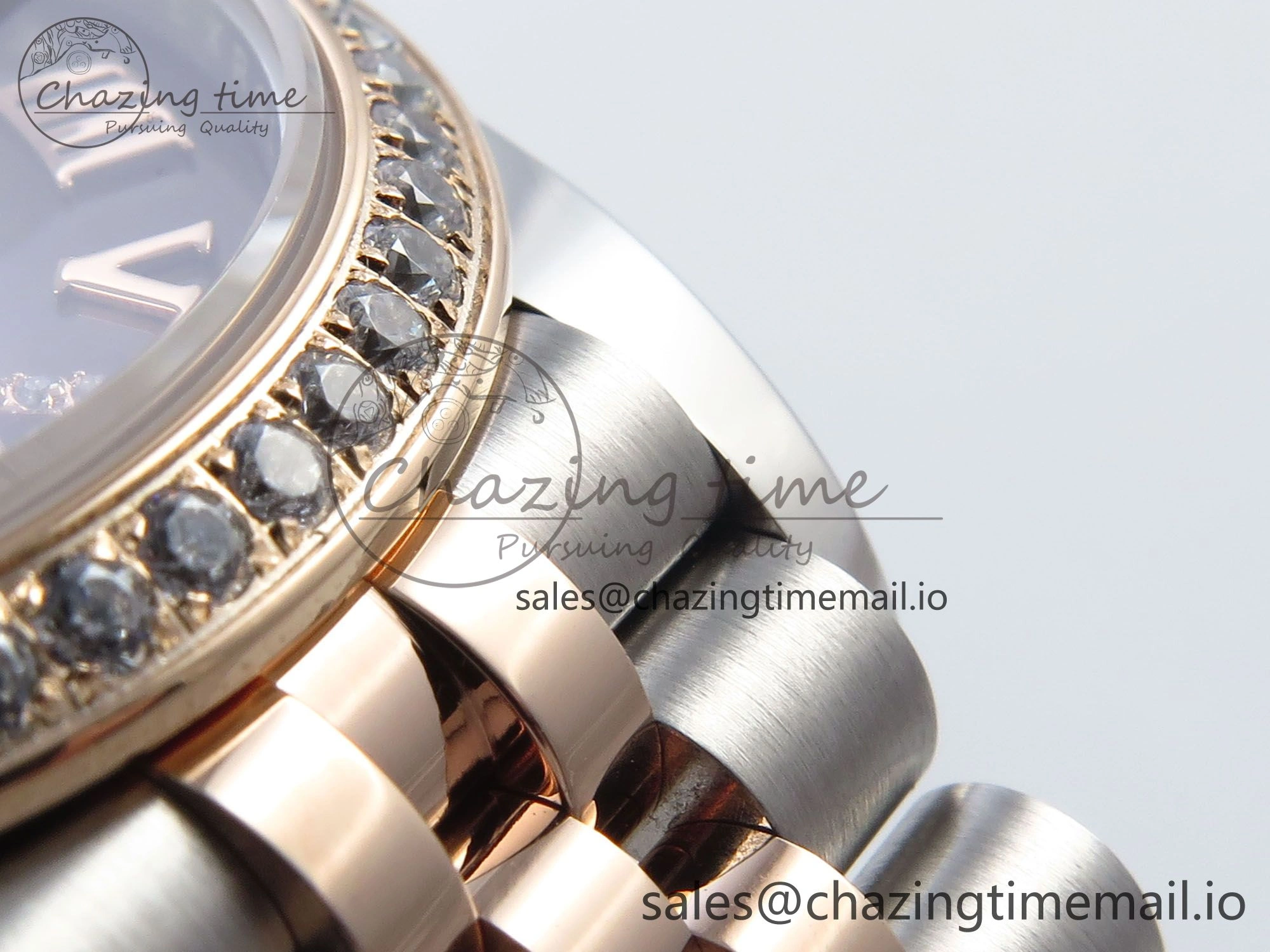 Durable DateJust 31 278381RBR ARF 1:1 Best Edition 904L Steel Brown Roman Diamonds Dial Diamonds Bezel on SS RG Jubilee Bracelet ETA 396