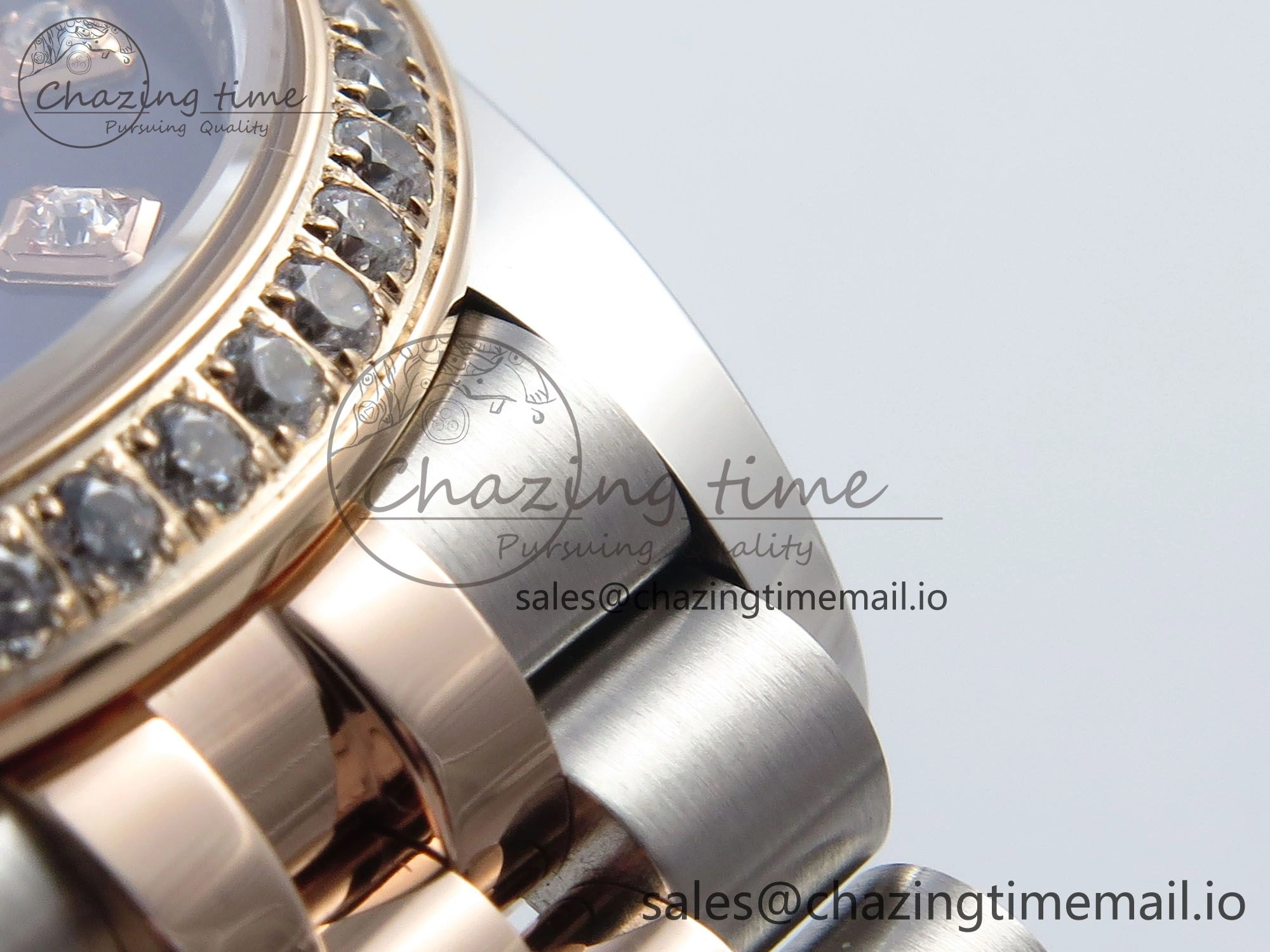 Classic DateJust 31 278381RBR ARF 1:1 Best Edition 904L Steel Purple Diamonds Dial Diamonds Bezel on SS RG Jubilee Bracelet ETA 388