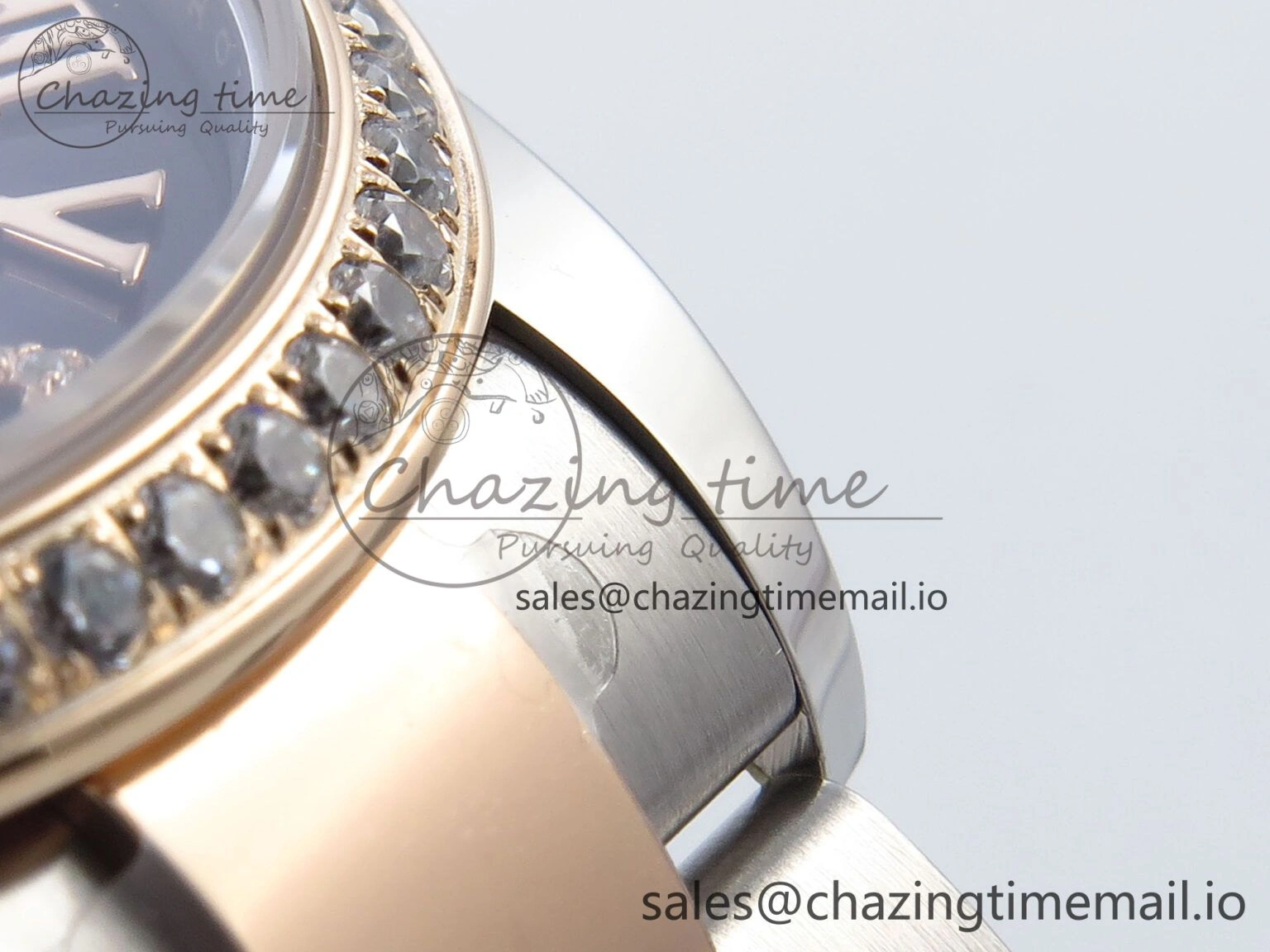 DateJust 31 278381RBR ARF 1:1 Best Edition 904L Steel Purple Roman Diamonds Dial Diamonds Bezel on SS RG Oyster Bracelet ETA WaterResistant 381