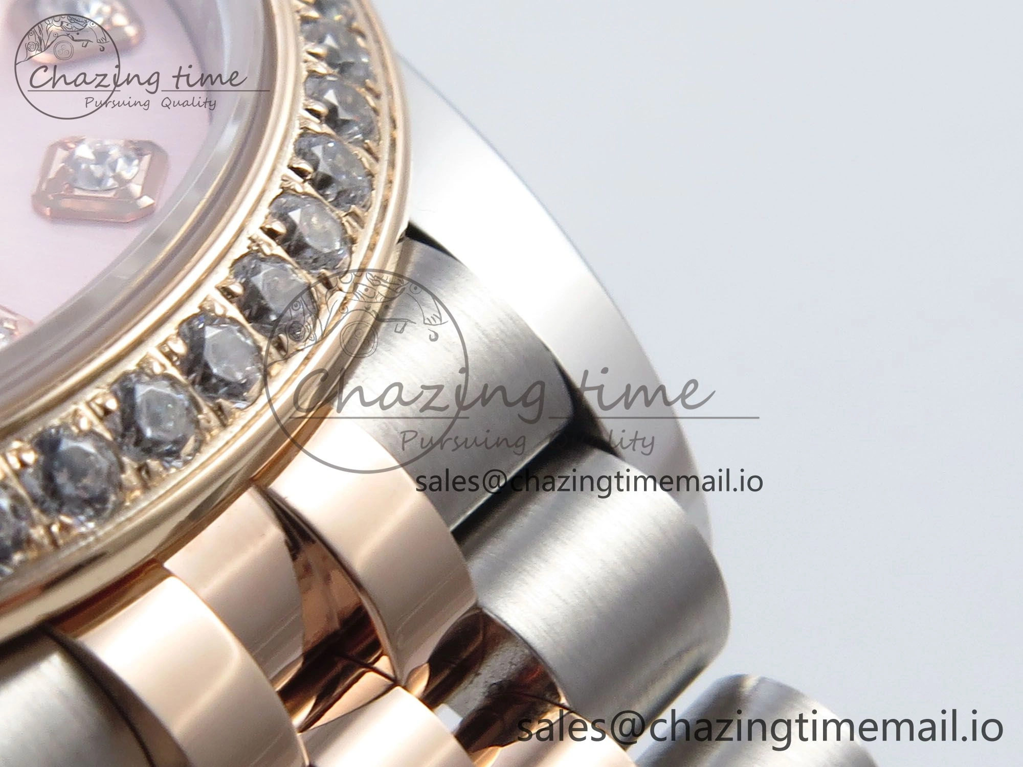 Compact DateJust 31 278381RBR ARF 1:1 Best Edition 904L Steel RG Diamonds Dial Diamonds Bezel on SS RG Jubilee Bracelet ETA 387