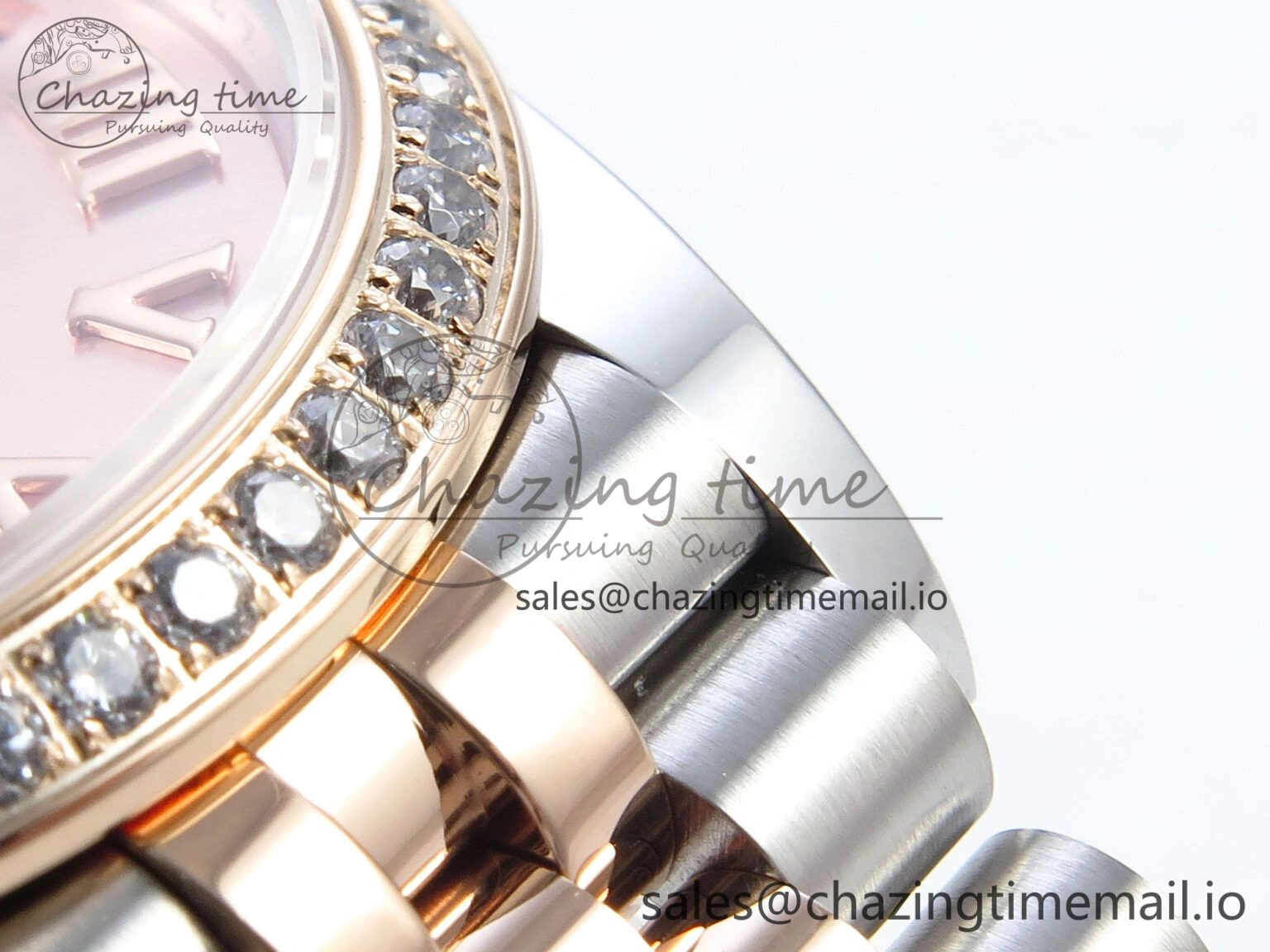 DateJust 31 278381RBR ARF 1:1 Best Edition 904L Steel RG Roman Dial Diamonds Bezel on SS RG Jubilee Bracelet ETA EasyCare 395