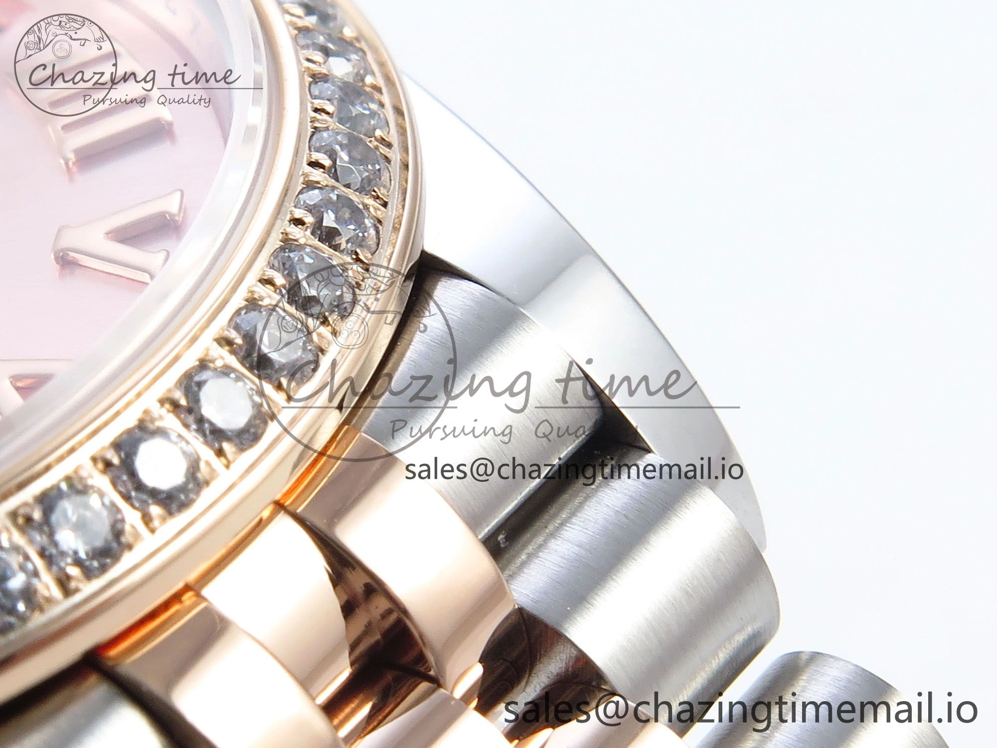 DateJust 31 278381RBR ARF 1:1 Best Edition 904L Steel RG Roman Dial Diamonds Bezel on SS RG Jubilee Bracelet ETA EasyCare 395