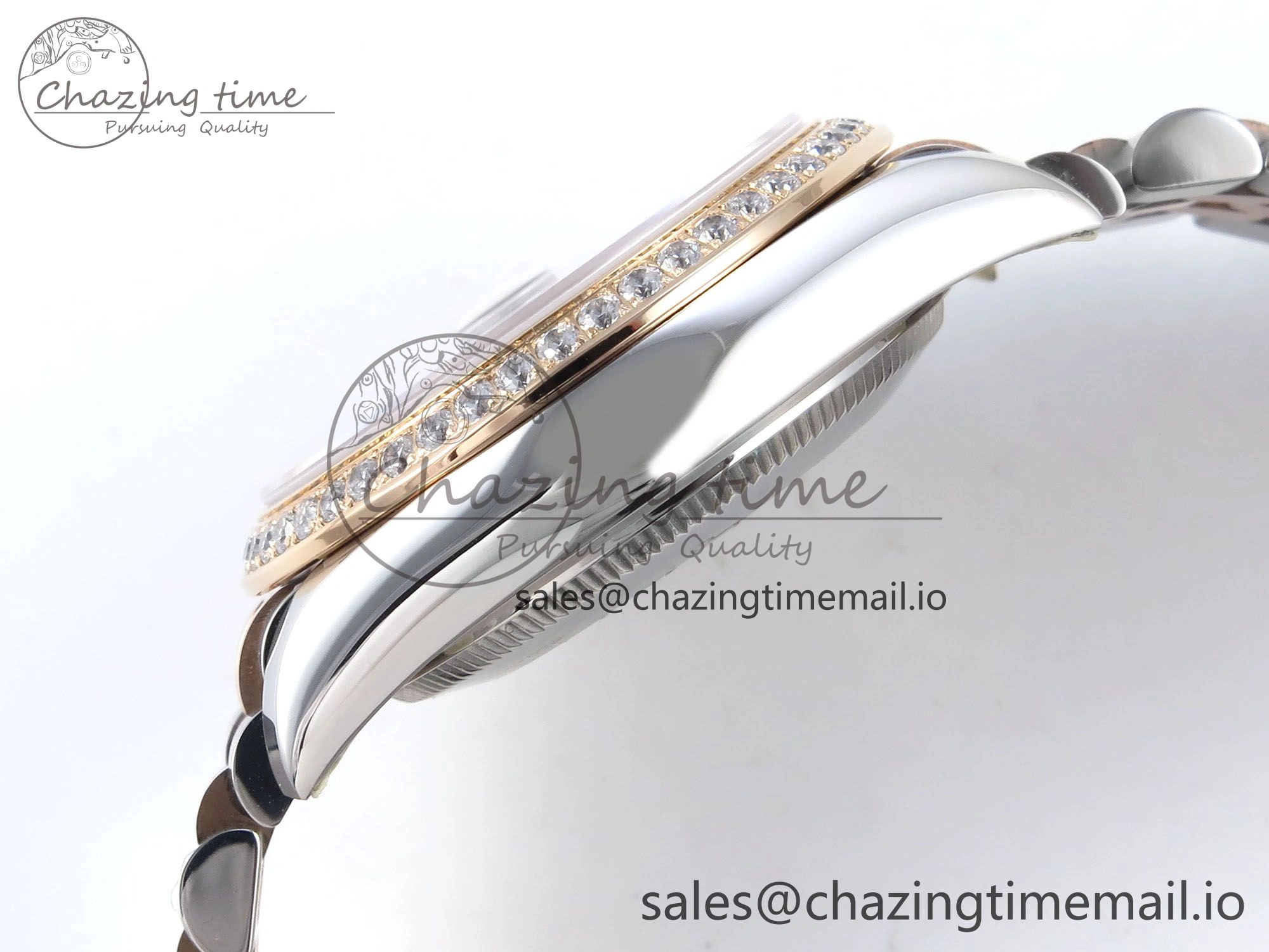 DateJust 31 278381RBR ARF 1:1 Best Edition 904L Steel RG Roman Dial Diamonds Bezel on SS RG Jubilee Bracelet ETA EasyCare 395