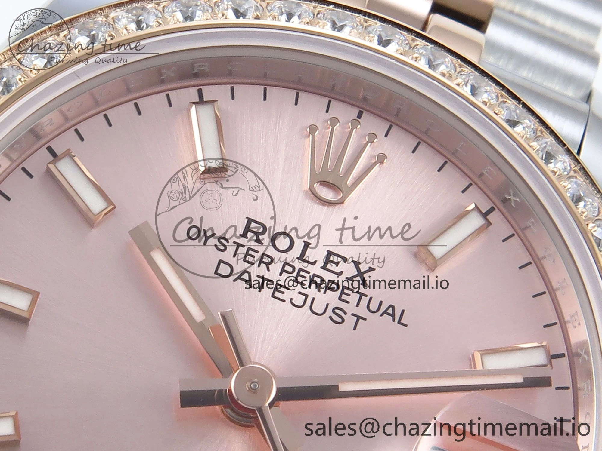 DateJust 31 278381RBR ARF 1:1 Best Edition 904L Steel RG Stick Dial Diamonds Bezel on SS RG Jubilee Bracelet ETA Unisex 390