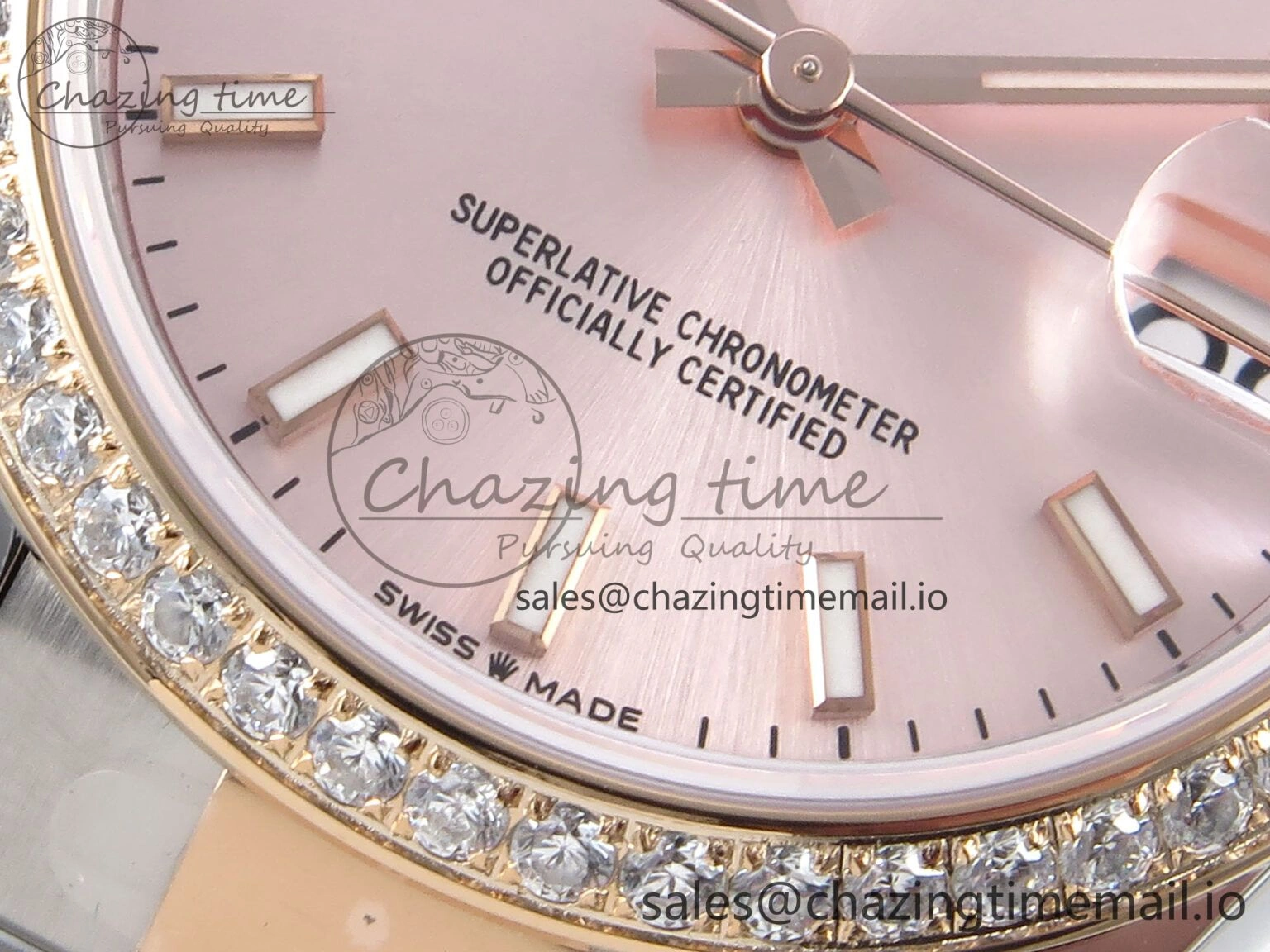 DateJust 31 278381RBR ARF 1:1 Best Edition 904L Steel RG Stick Dial Diamonds Bezel on SS RG Oyster Bracelet ETA GoodFit 391