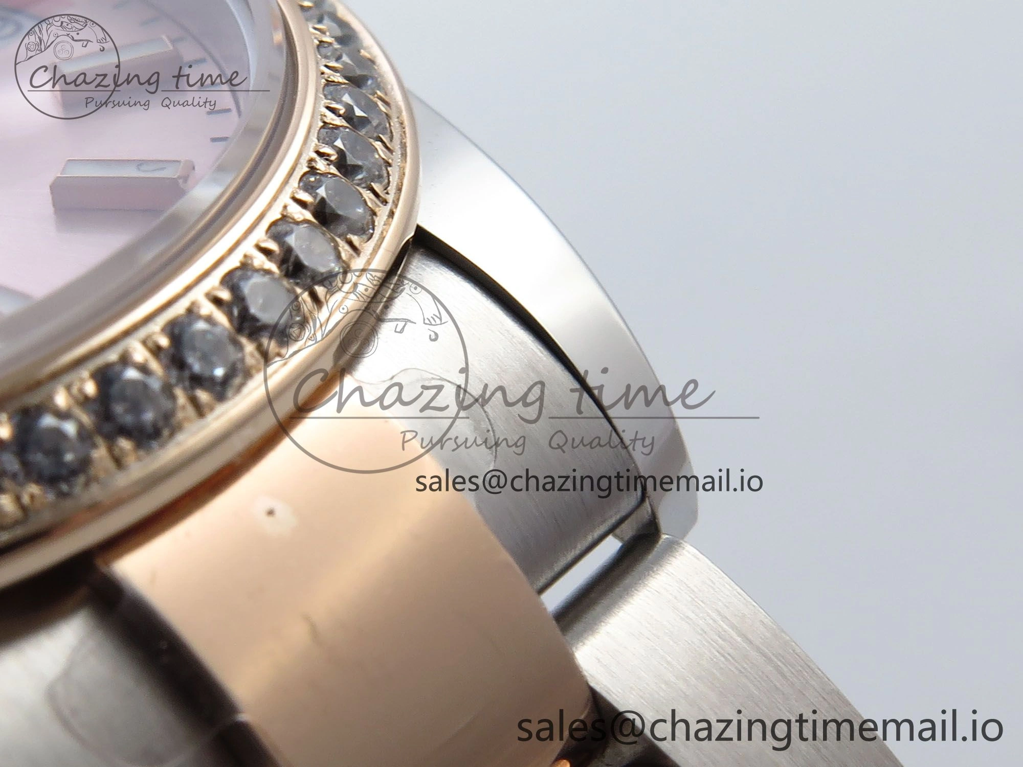 DateJust 31 278381RBR ARF 1:1 Best Edition 904L Steel RG Stick Dial Diamonds Bezel on SS RG Oyster Bracelet ETA GoodFit 391