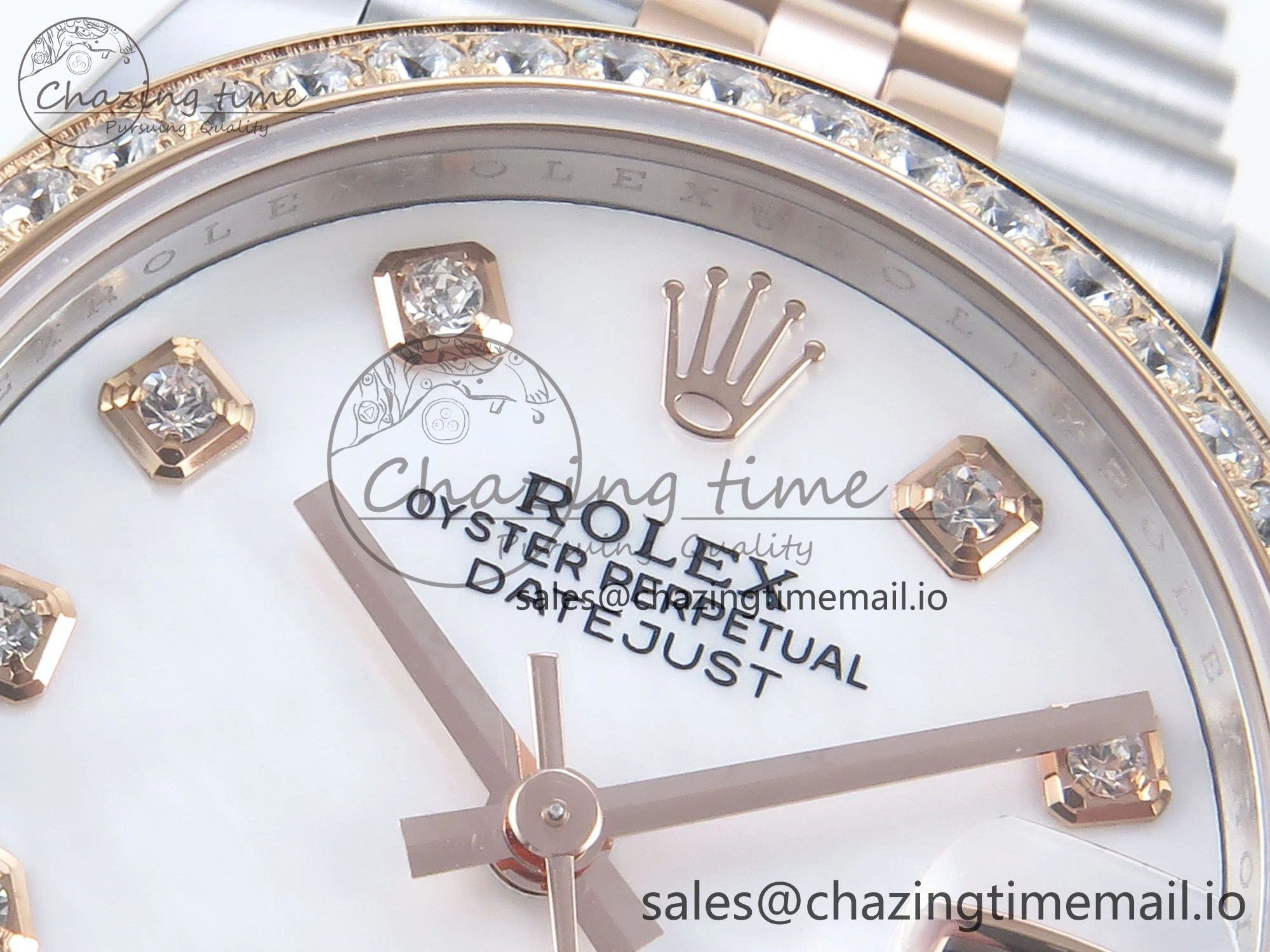 DateJust 31 278381RBR ARF 1:1 Best Edition 904L Steel White Diamonds Dial Diamonds Bezel on SS RG Jubilee Bracelet ETA ModernLook 392