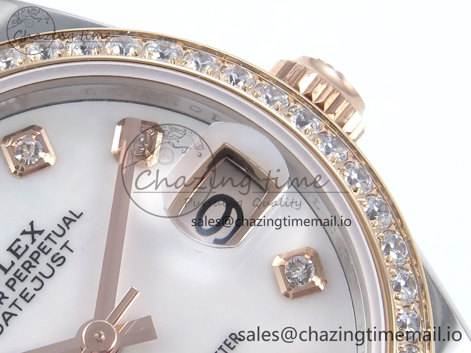 HighPerformance DateJust 31 278381RBR ARF 1:1 Best Edition 904L Steel White MOP Dial Diamonds Bezel on SS RG Oyster Bracelet ETA 383
