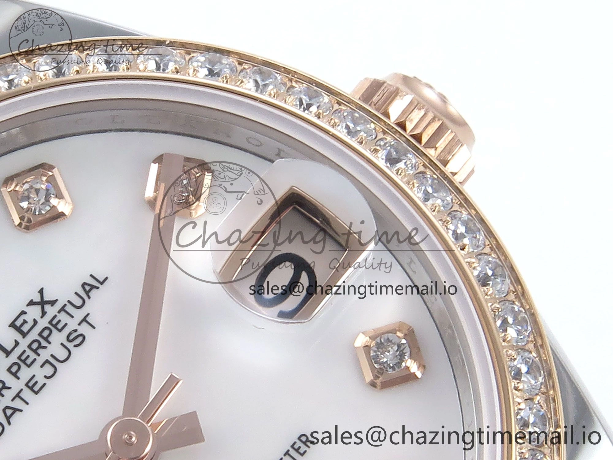 HighPerformance DateJust 31 278381RBR ARF 1:1 Best Edition 904L Steel White MOP Dial Diamonds Bezel on SS RG Oyster Bracelet ETA 383