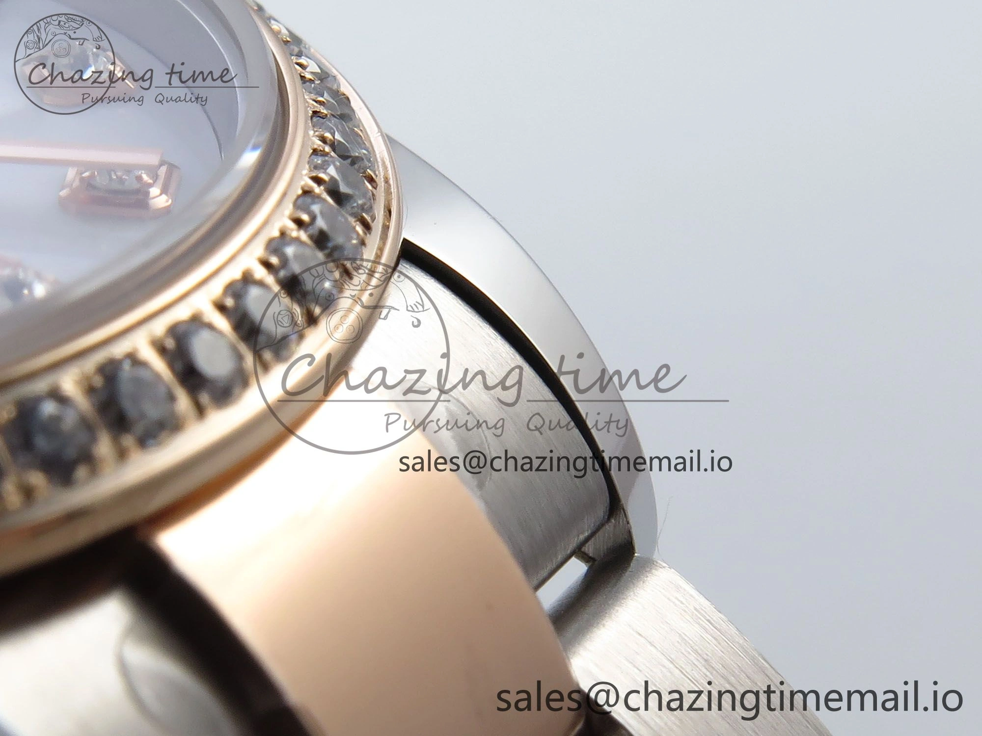 HighPerformance DateJust 31 278381RBR ARF 1:1 Best Edition 904L Steel White MOP Dial Diamonds Bezel on SS RG Oyster Bracelet ETA 383