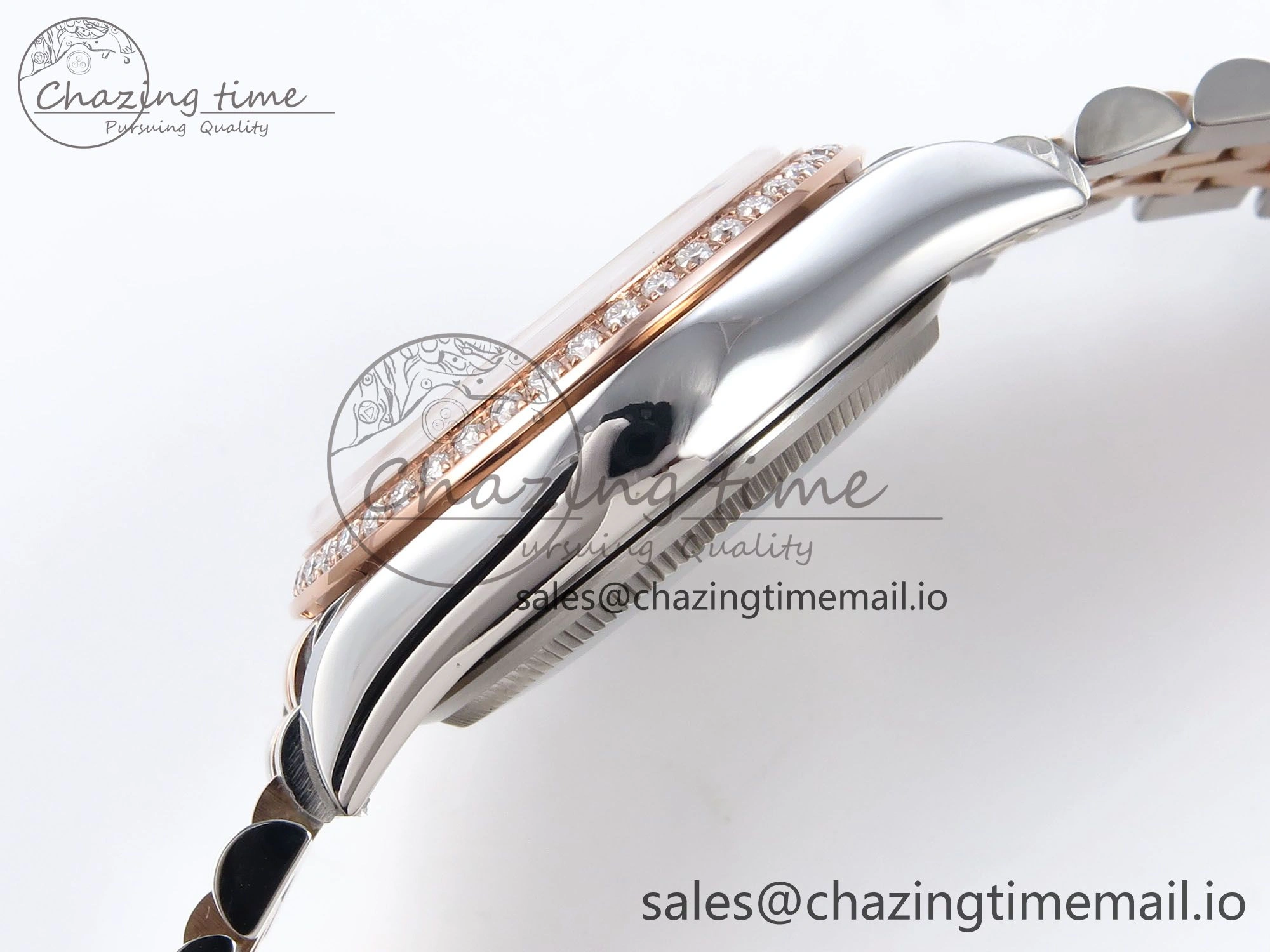 DateJust 31 278381RBR JARF 1:1 Best Edition 904L Steel RG Diamonds Dial on SS RG Jubilee Bracelet HZ ZeroBulk 869