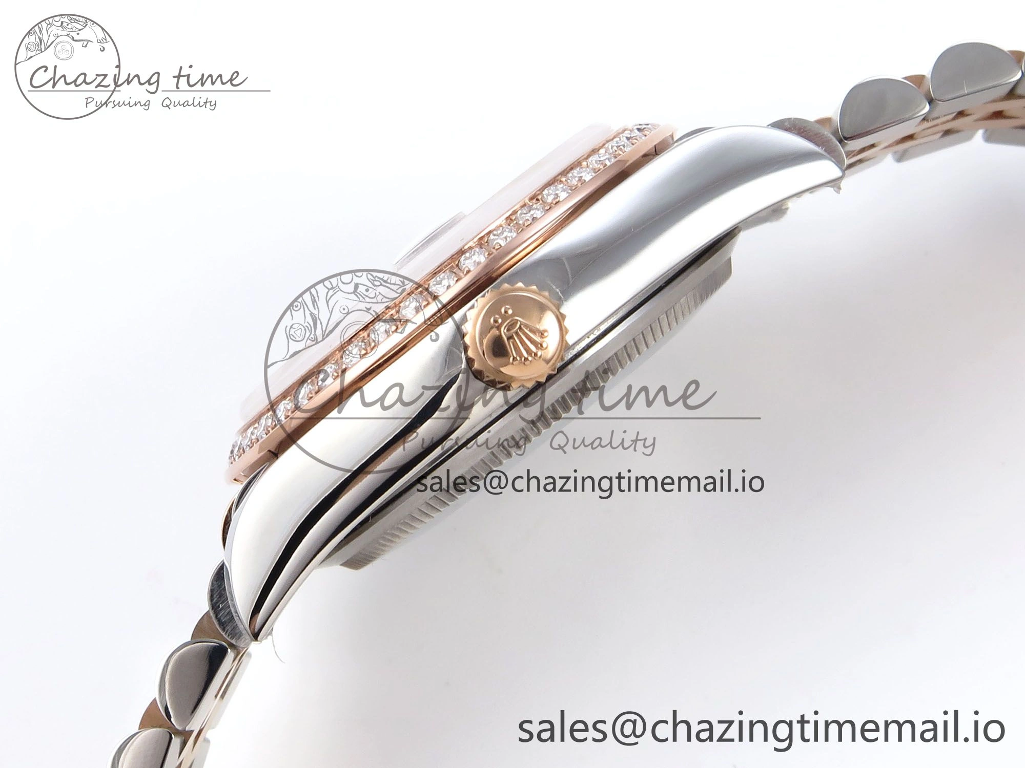 DateJust 31 278381RBR JARF 1:1 Best Edition 904L Steel RG Diamonds Dial on SS RG Jubilee Bracelet HZ ZeroBulk 869