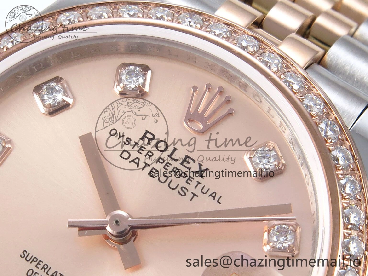DateJust 31 278381RBR JARF 1:1 Best Edition 904L Steel RG Diamonds Dial on SS RG Jubilee Bracelet HZ ZeroBulk 869